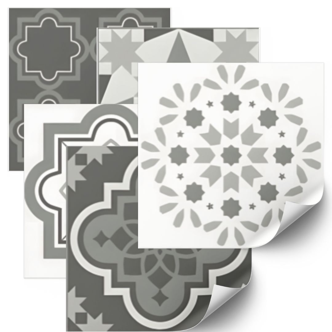 Tegels Sticker - Klassiek Grijs / 24 stuks