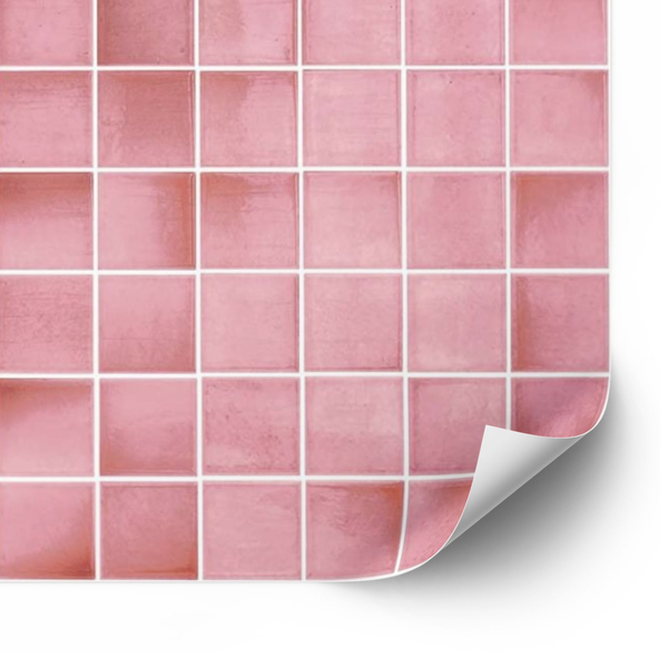 Tegels Sticker - Roze / 02 / 24 stuks