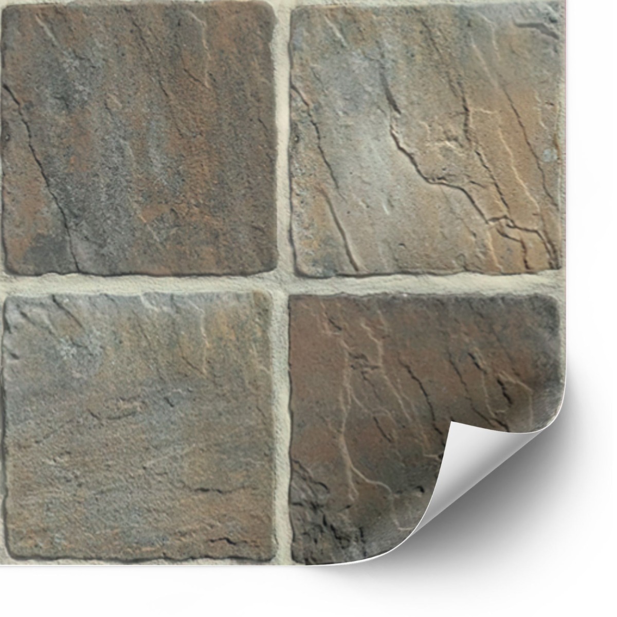 Tegels Sticker - Natuursteen Bruin / 24 stuks