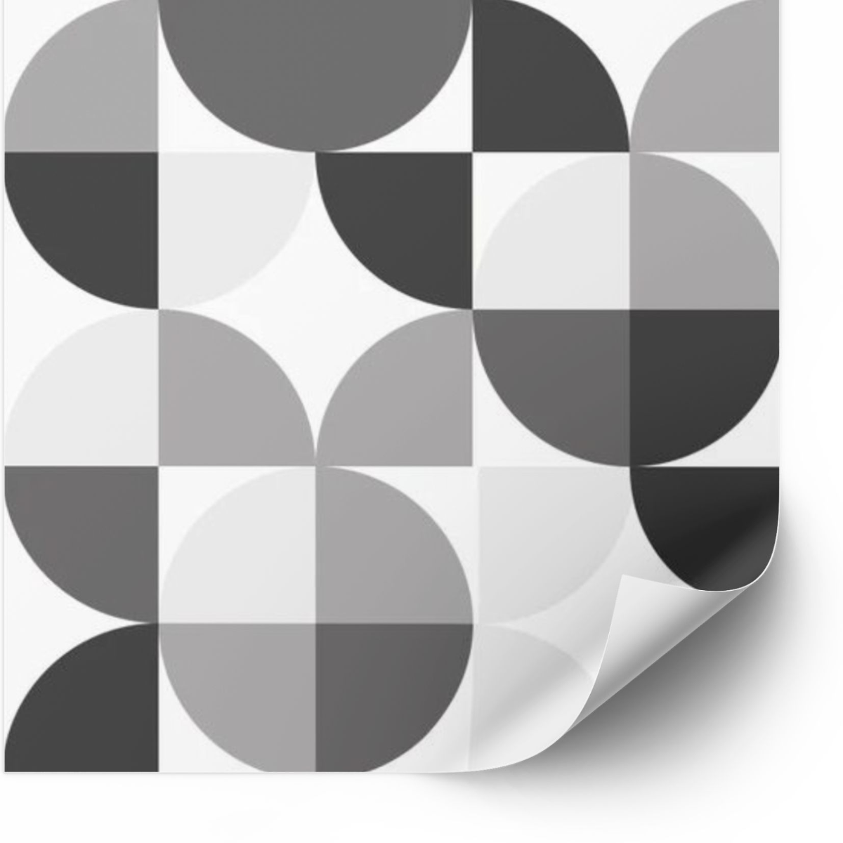 Tegels Sticker - Zwarte en Witte Cirkels/ 24 stuks