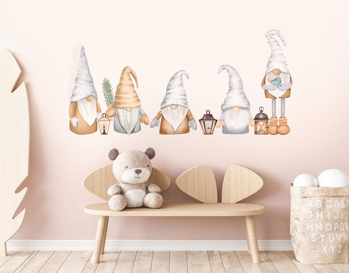 Muursticker - Kerstkabouter