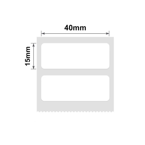 NIIMBOT Label Stickers B1 / B21 / B3-serie 40 x 15 mm / 2R - 460 stuks / Wit