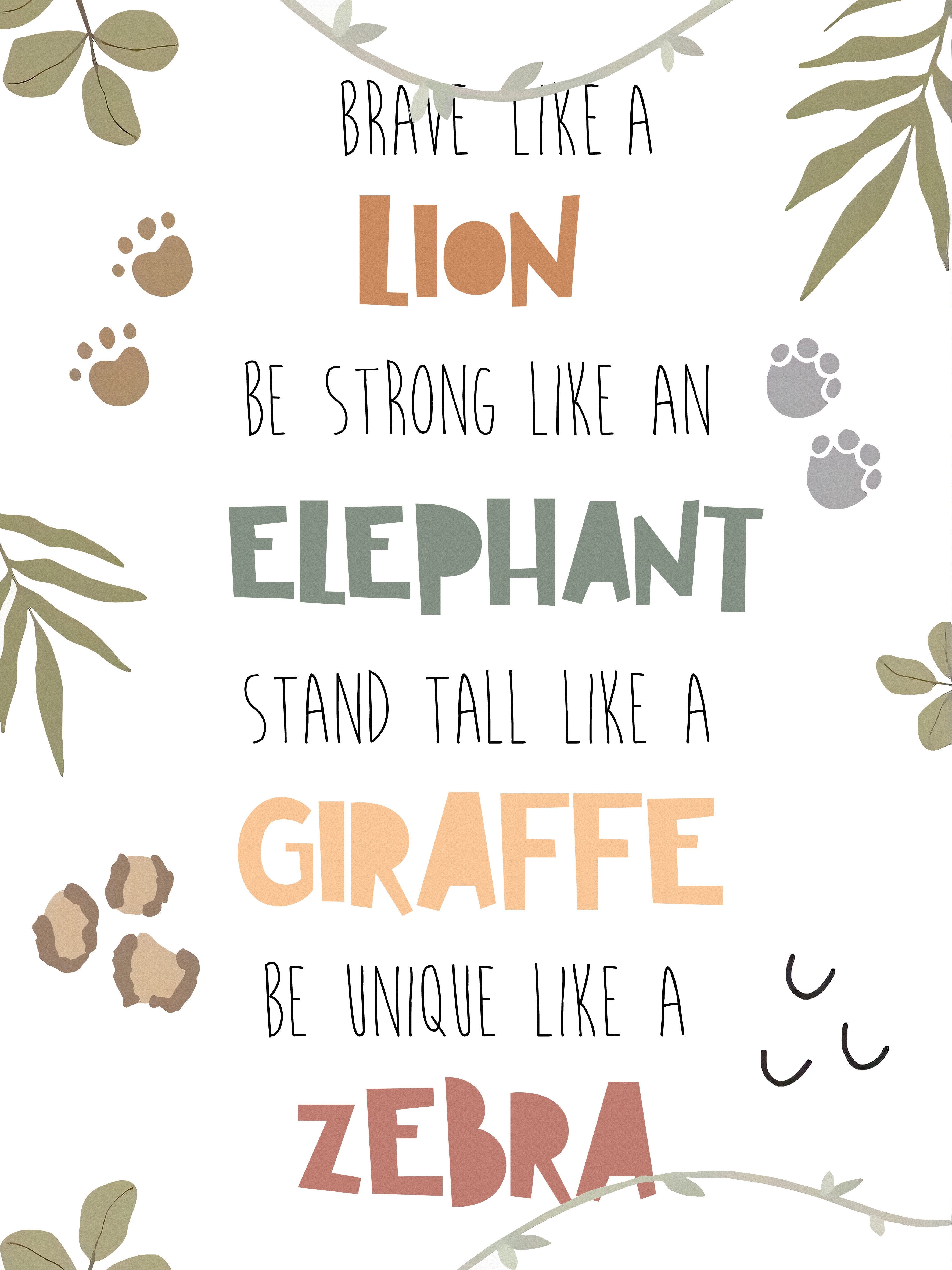 Poster - BRAVE LIKE A LION....