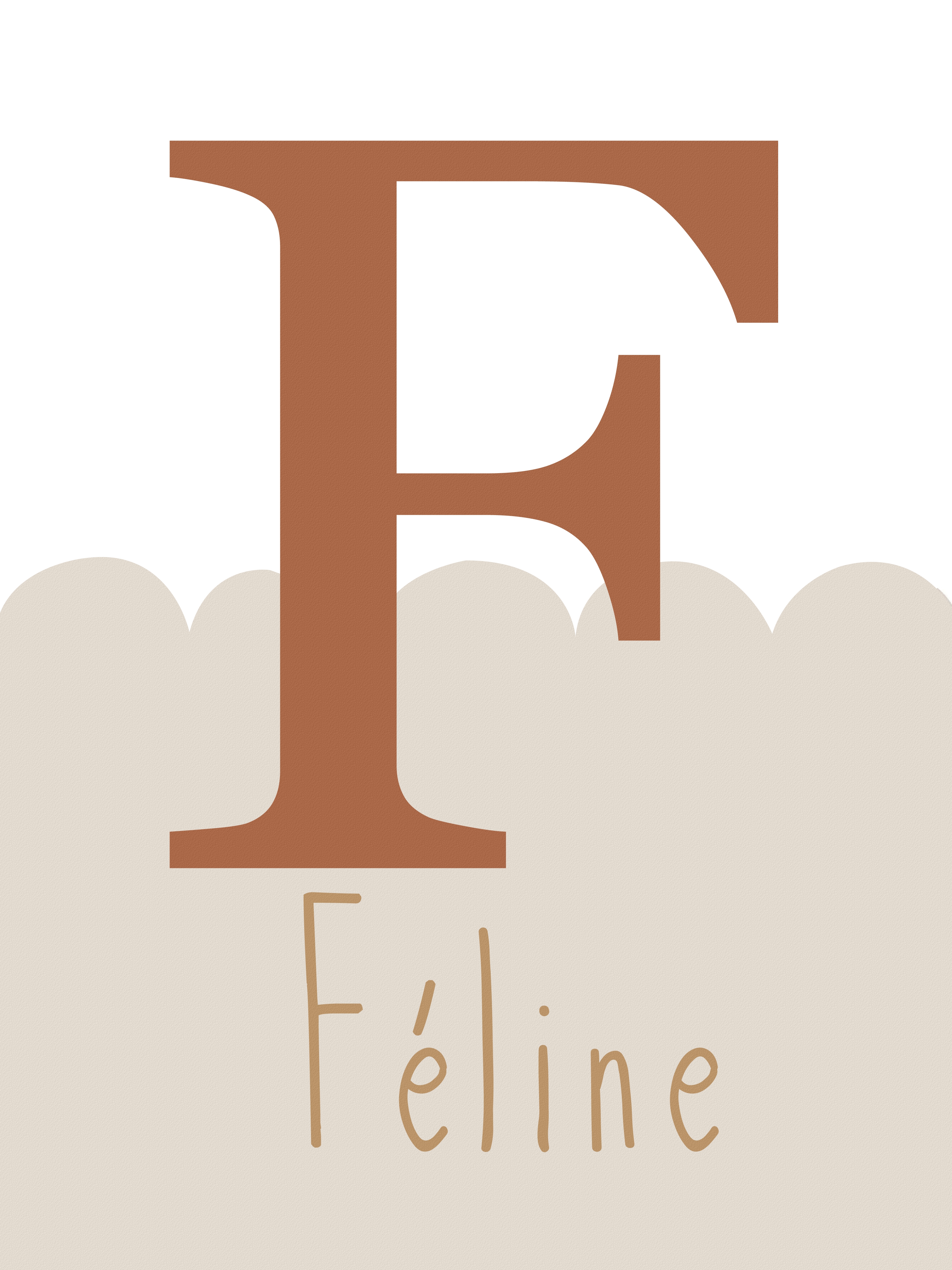 Affiches - Naam / Gepersonaliseerd / Bruin