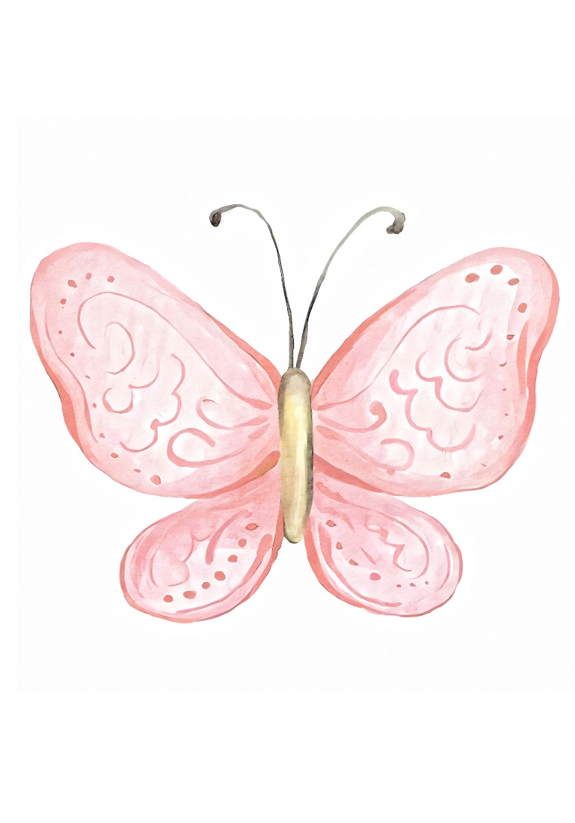 Poster - Vlinder / Roze