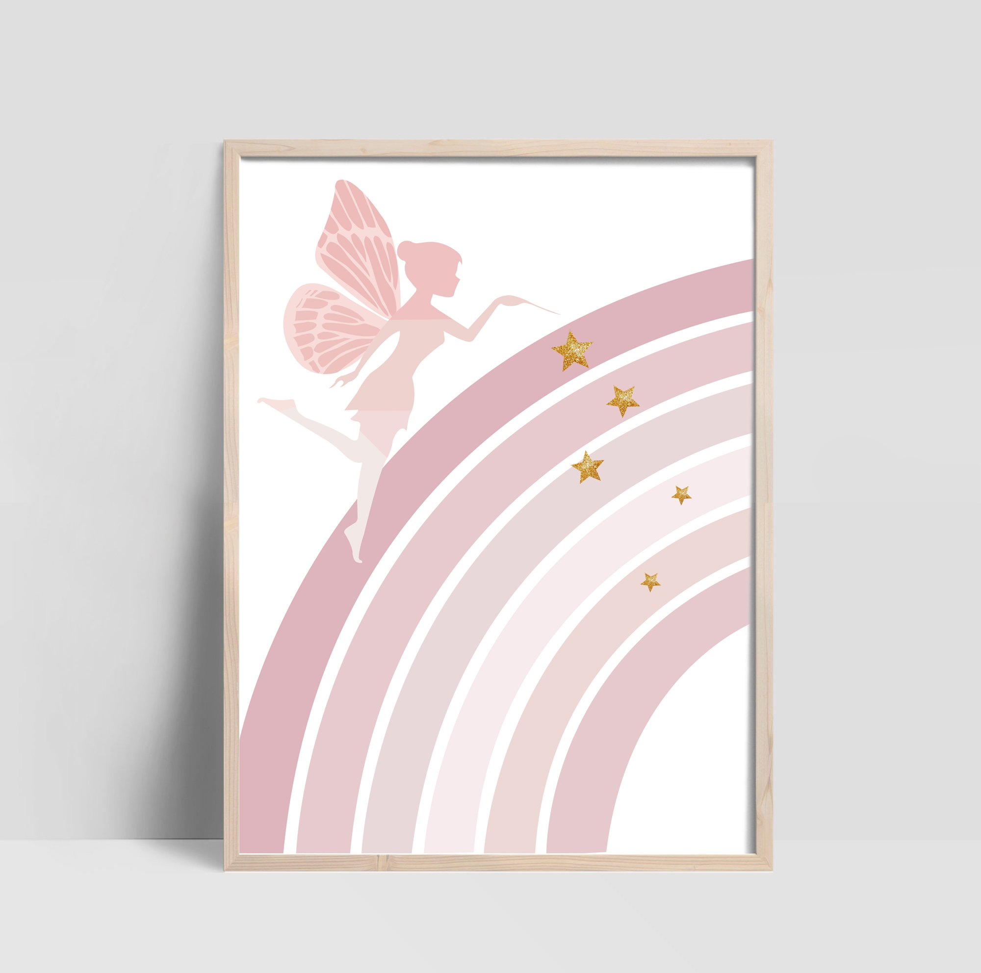 Poster - Fee in Regenboog / Roze