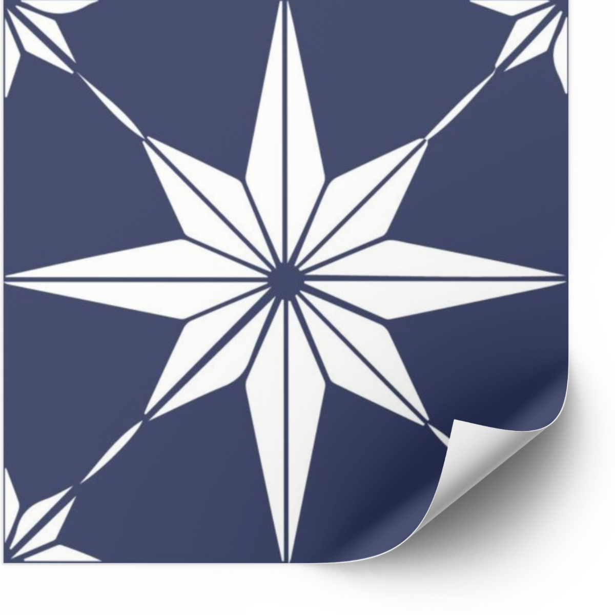 Tegels Sticker - Blauw en Wit Peel and Stick Tegel / 24 stuksks