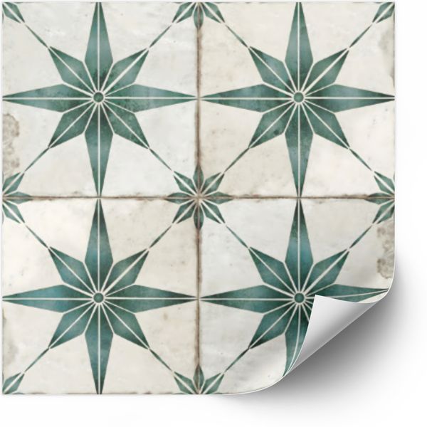 Tegels Sticker - Groen Peel en Stick Tegel / 24 stuks