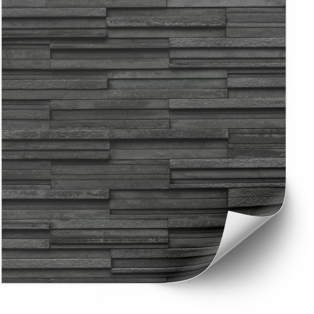 Tegels Sticker - Zwarte steen Peel en Stick tegel / 24 stuks