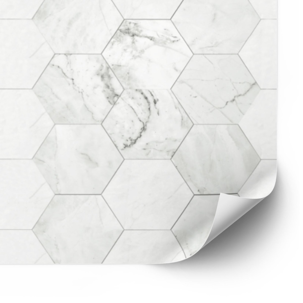 Tegels Sticker - Hexagon Grey Peel and Stick Tegel / 24 stuks