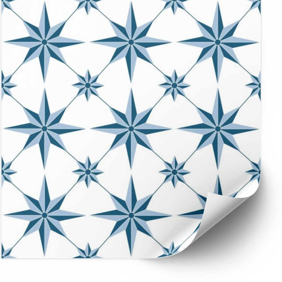 Tegelsticker - Sterpatroon Blue Peel and Stick Tile / 24 st