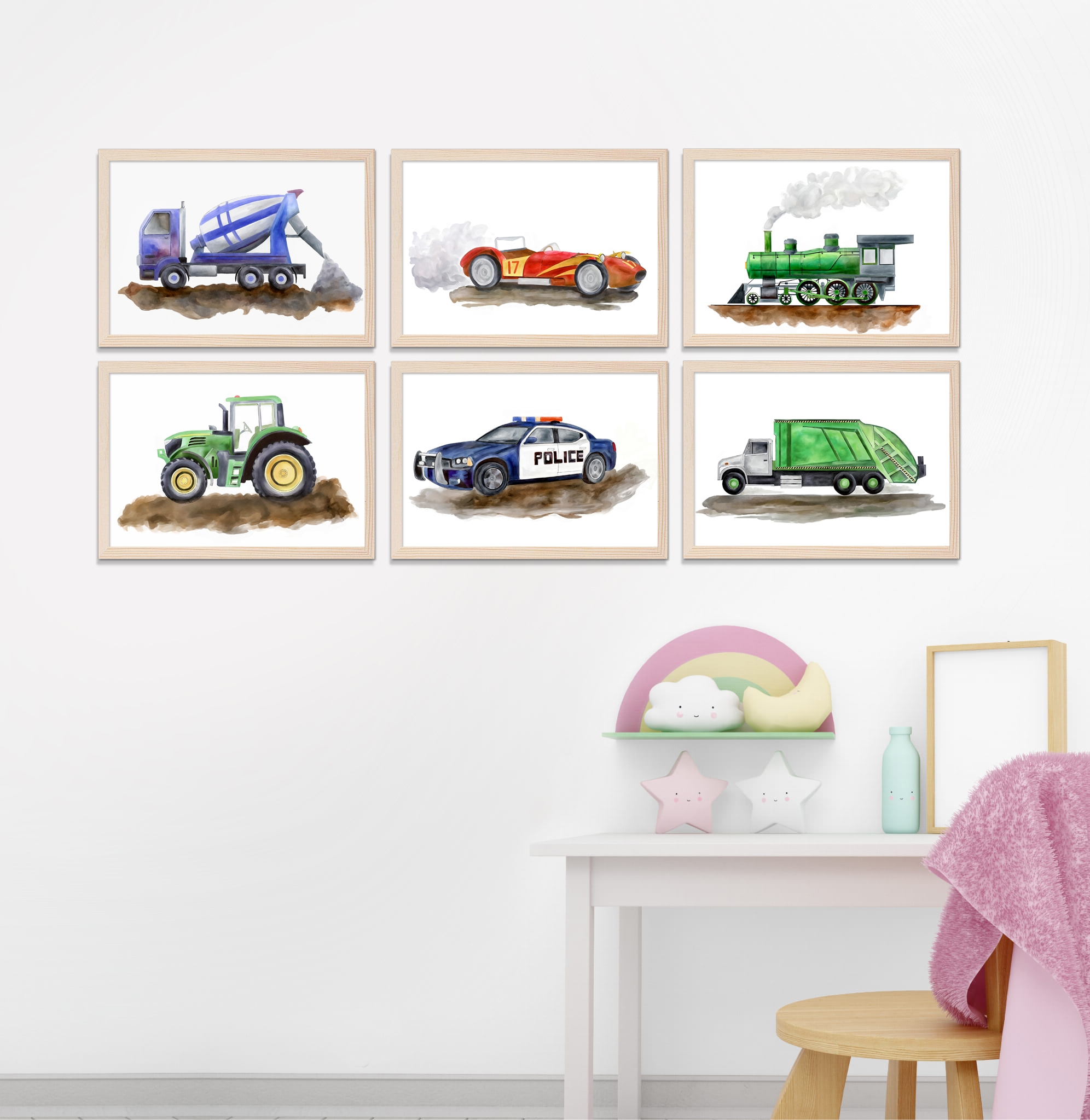 Posters - Voertuigen / set van 6