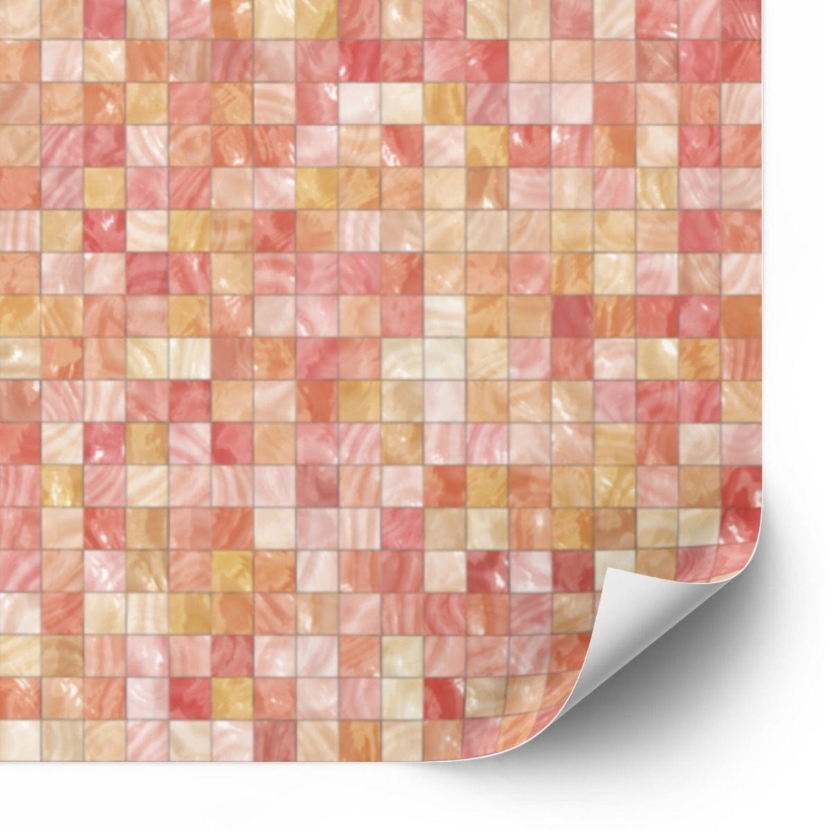 Tegels Sticker - Roze en Geel / Peel and Stick Tile / 24 st