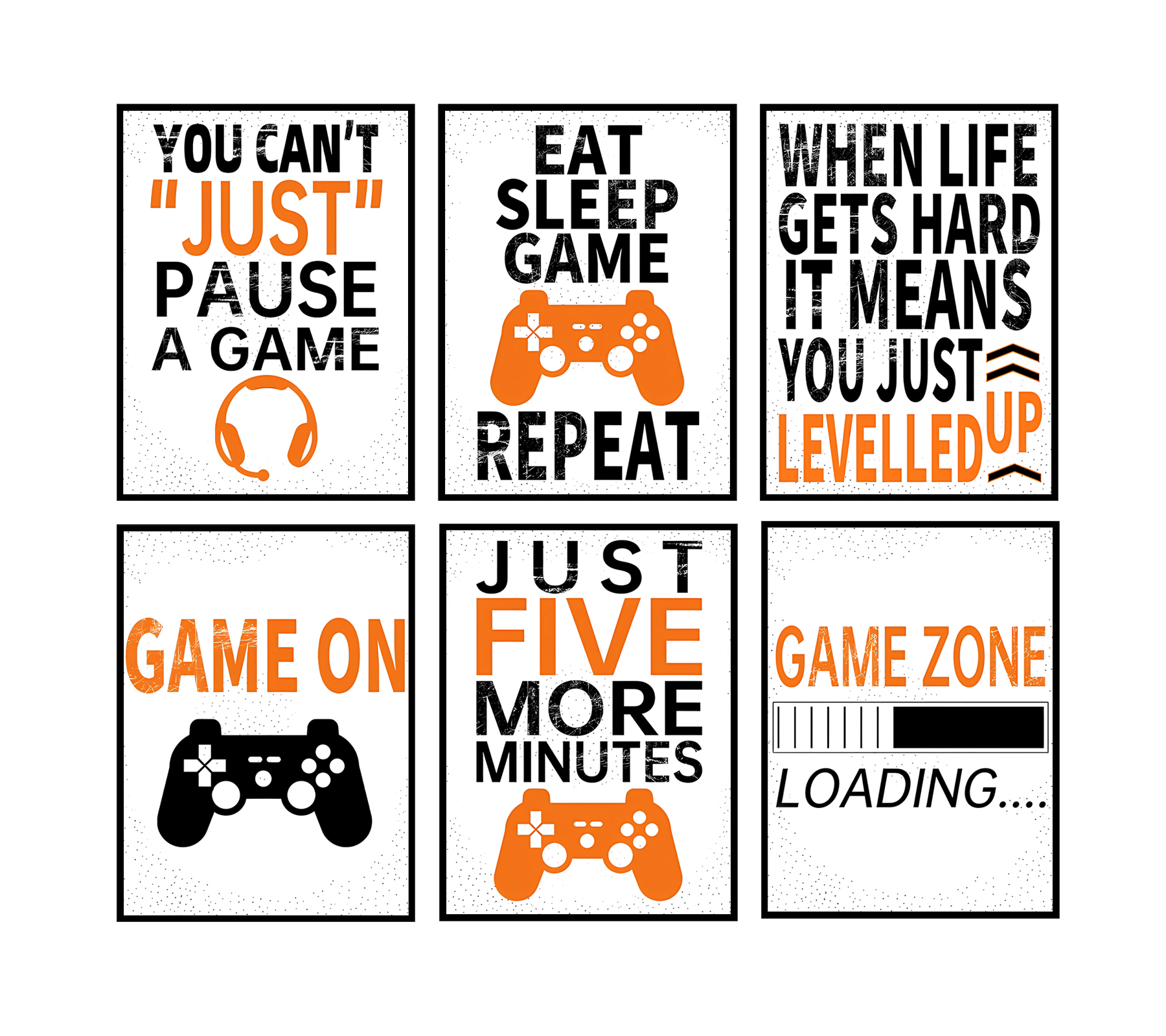 Posters - GAMING / Citaten / set van 6