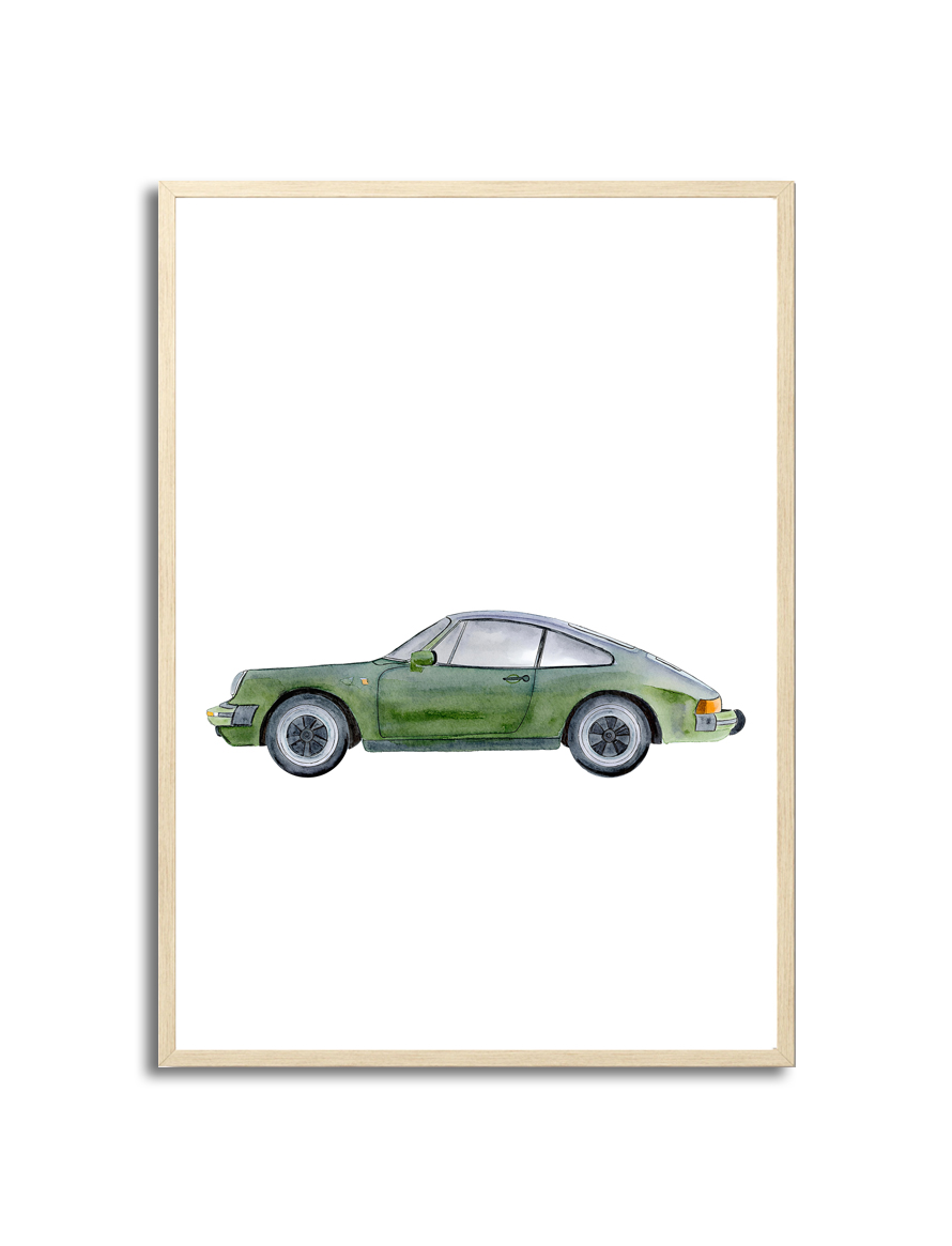 Poster - Avontuur Auto / Groen