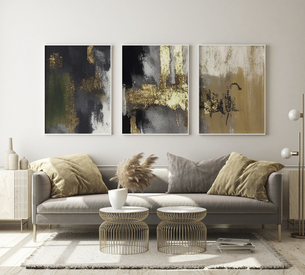 Posters - Kleurrijk abstract schilderij / Set van 3
