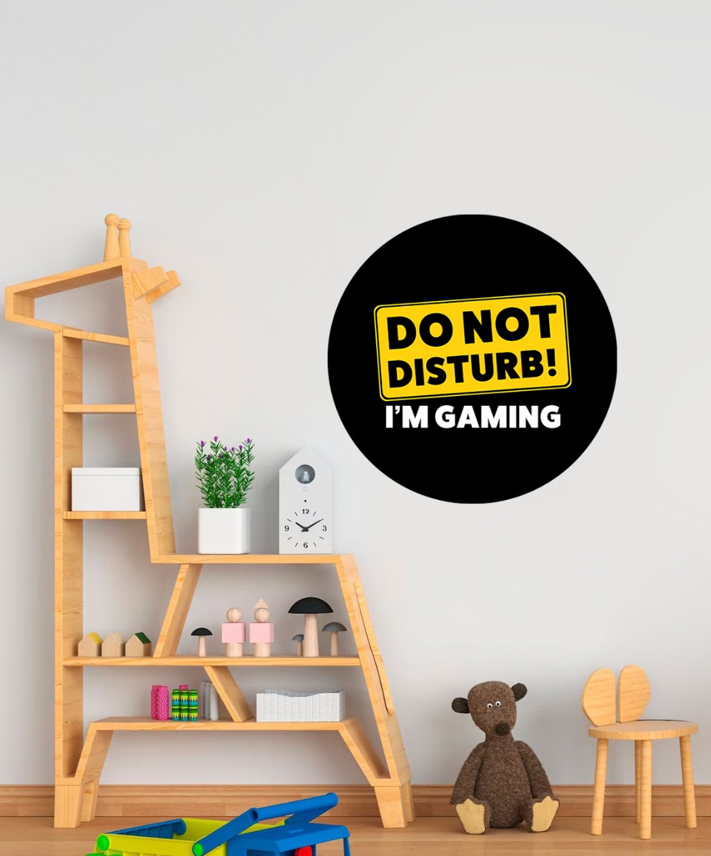 Muurstickers - Gaming / Do not Disturb / Rond