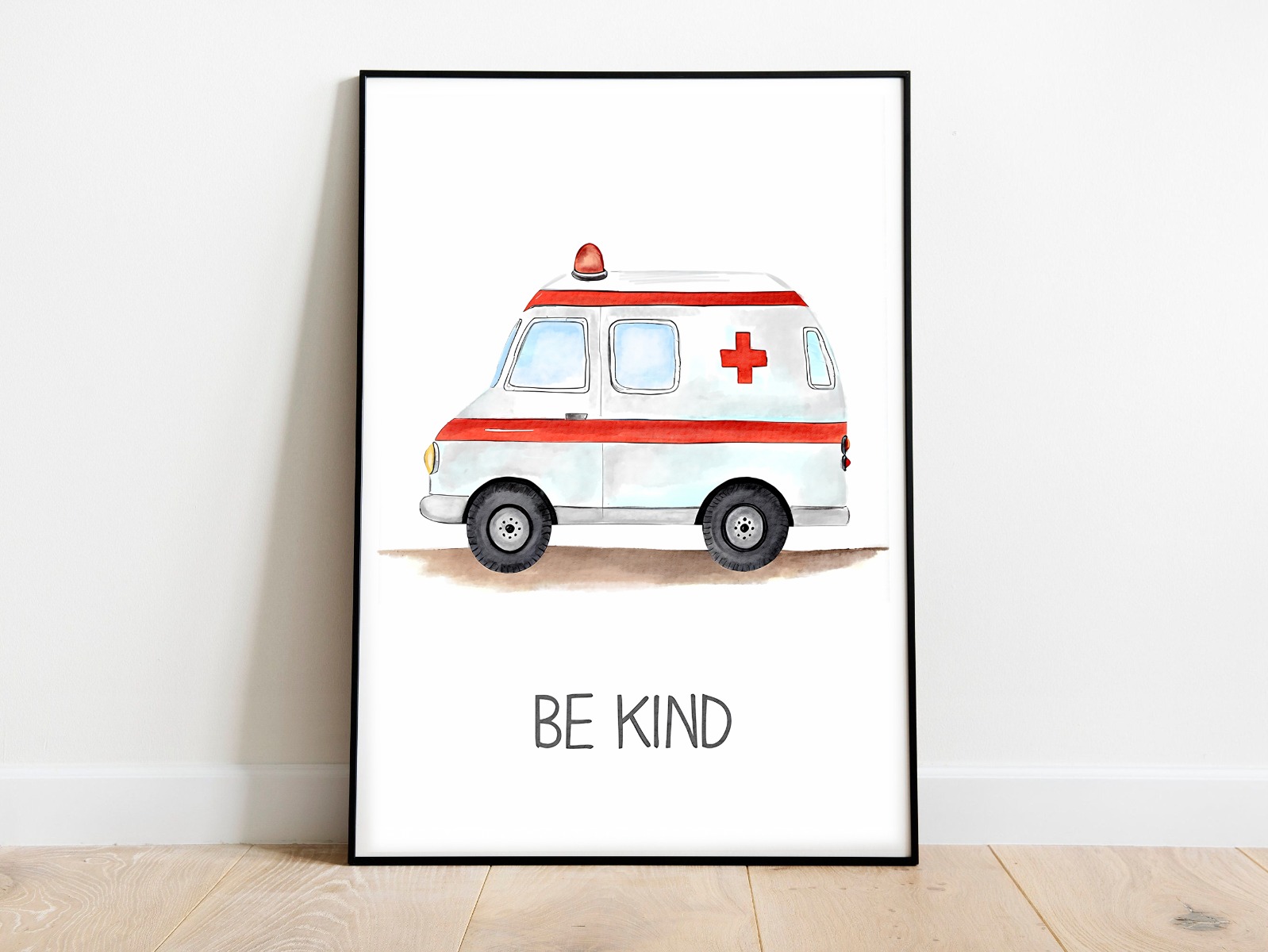 Poster - Voertuig / Ambulance / Be Kind