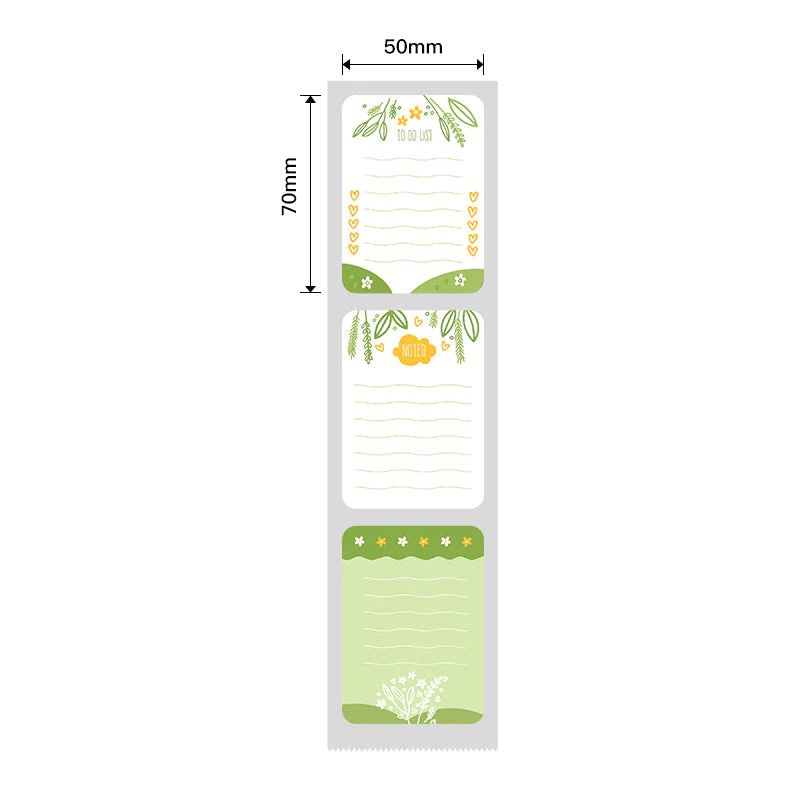 NIIMBOT Label Stickers B1 / B21 / B3-serie 50 x 70 mm / 110 stuks / Bladeren design