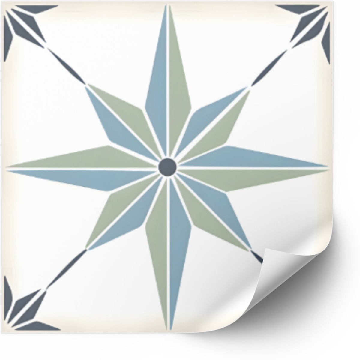 Tegels Sticker - Bloemengrijs / Donkergrijs en Zilver / Schillen en plakken / 24 st