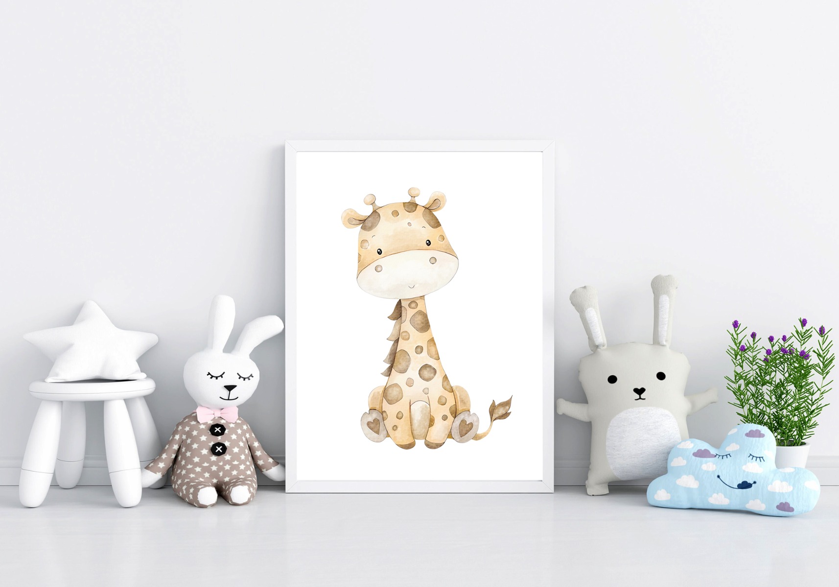 Poster - Giraffe / Bruin
