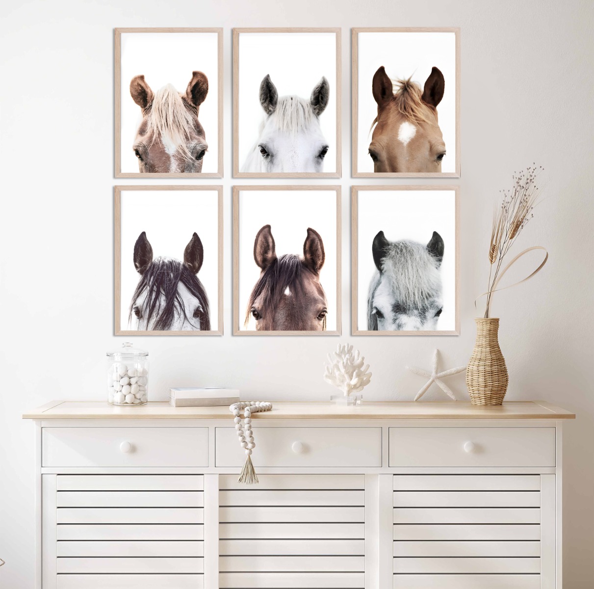 Posters - Paarden portretten / set van 6