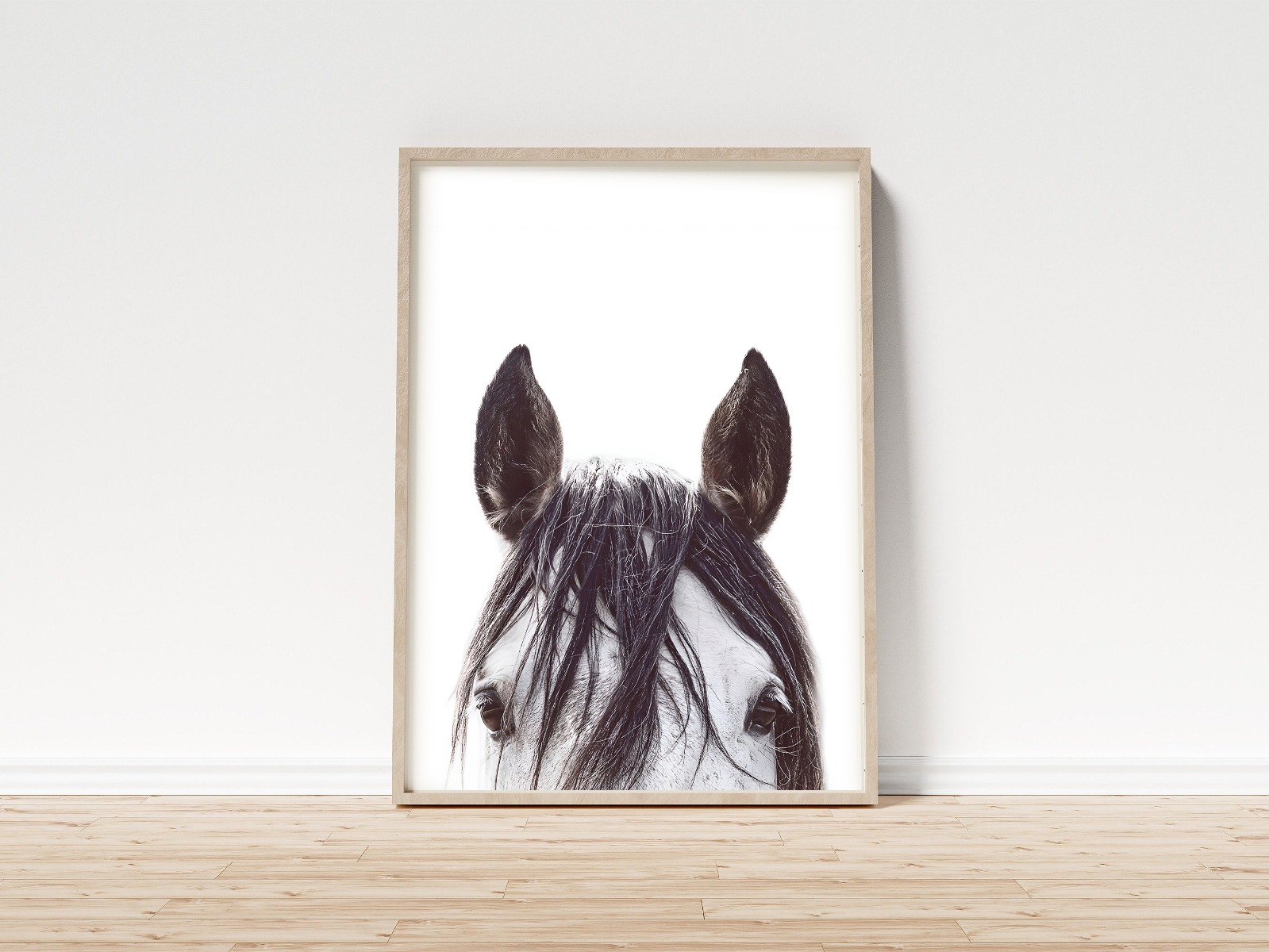 Poster - Paardenportret / Zwart en Wit