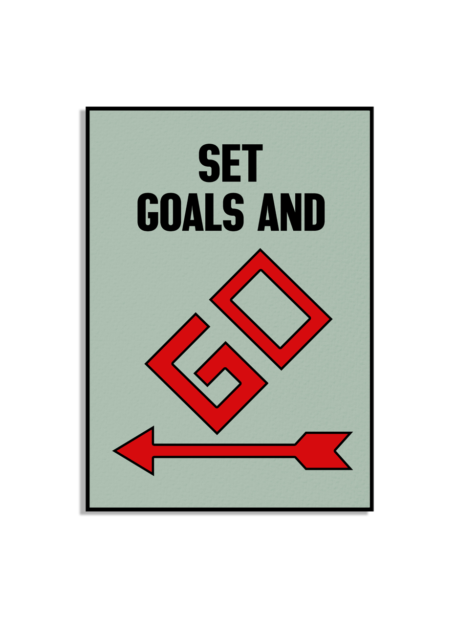 Affiche - Motiverende Inspiratie Citaat / Set goals and Go