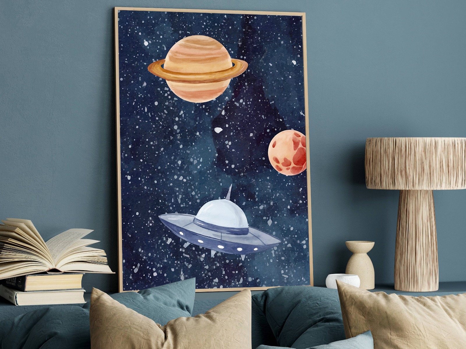 Poster - Planeten en Raket