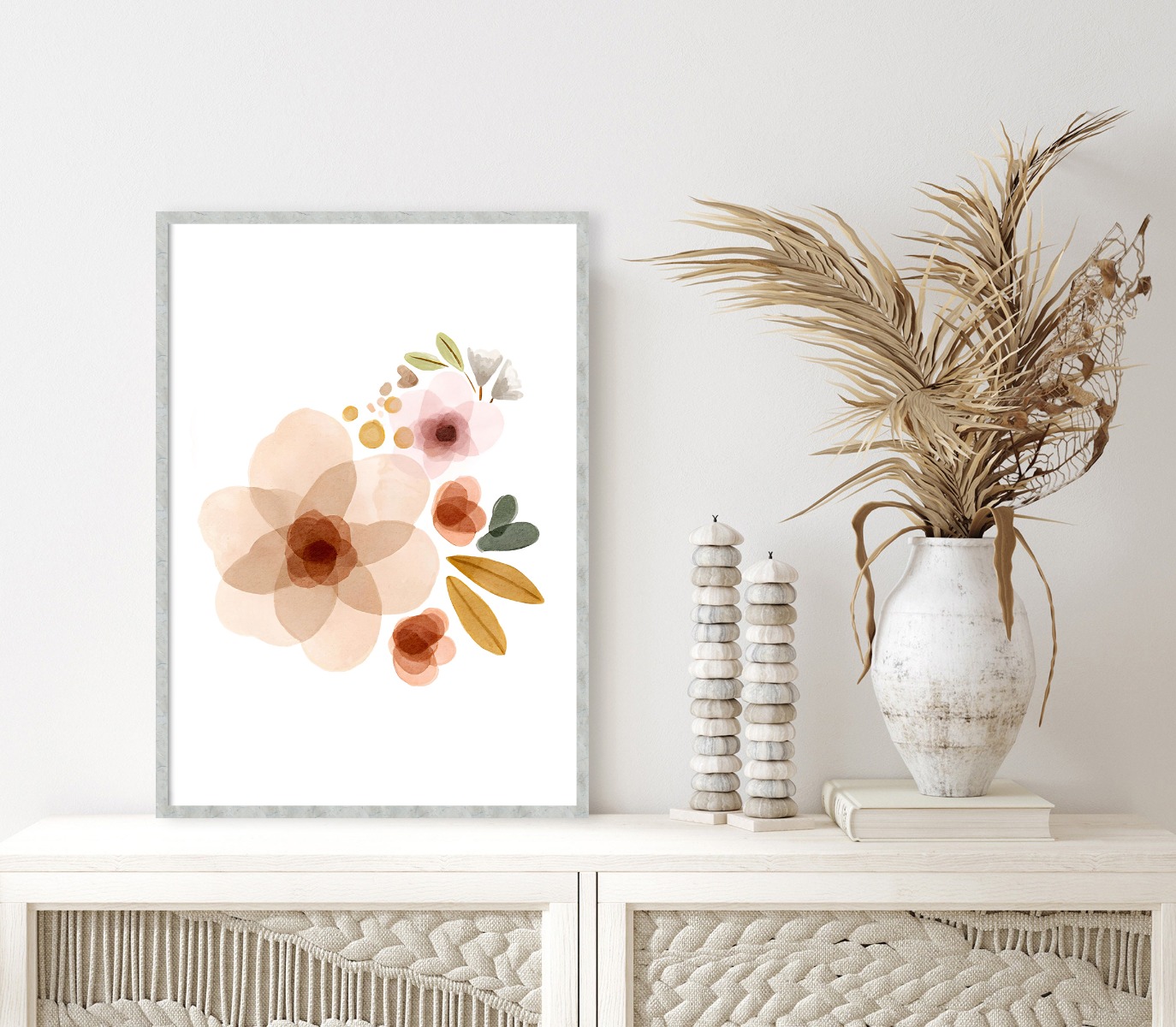 Poster - Bloemen / Bruin / 03
