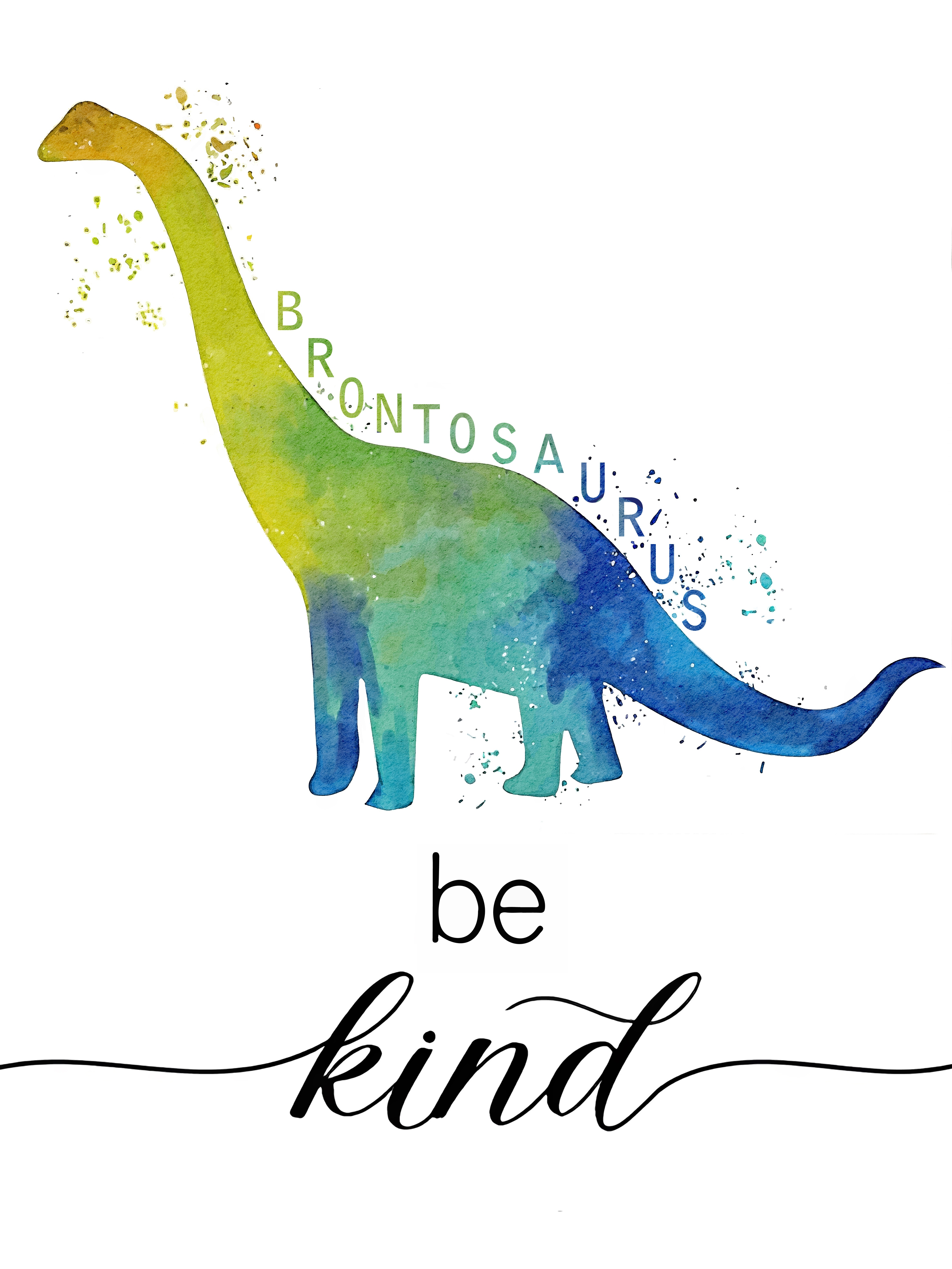 Poster - Brontosaurus / Be Kind