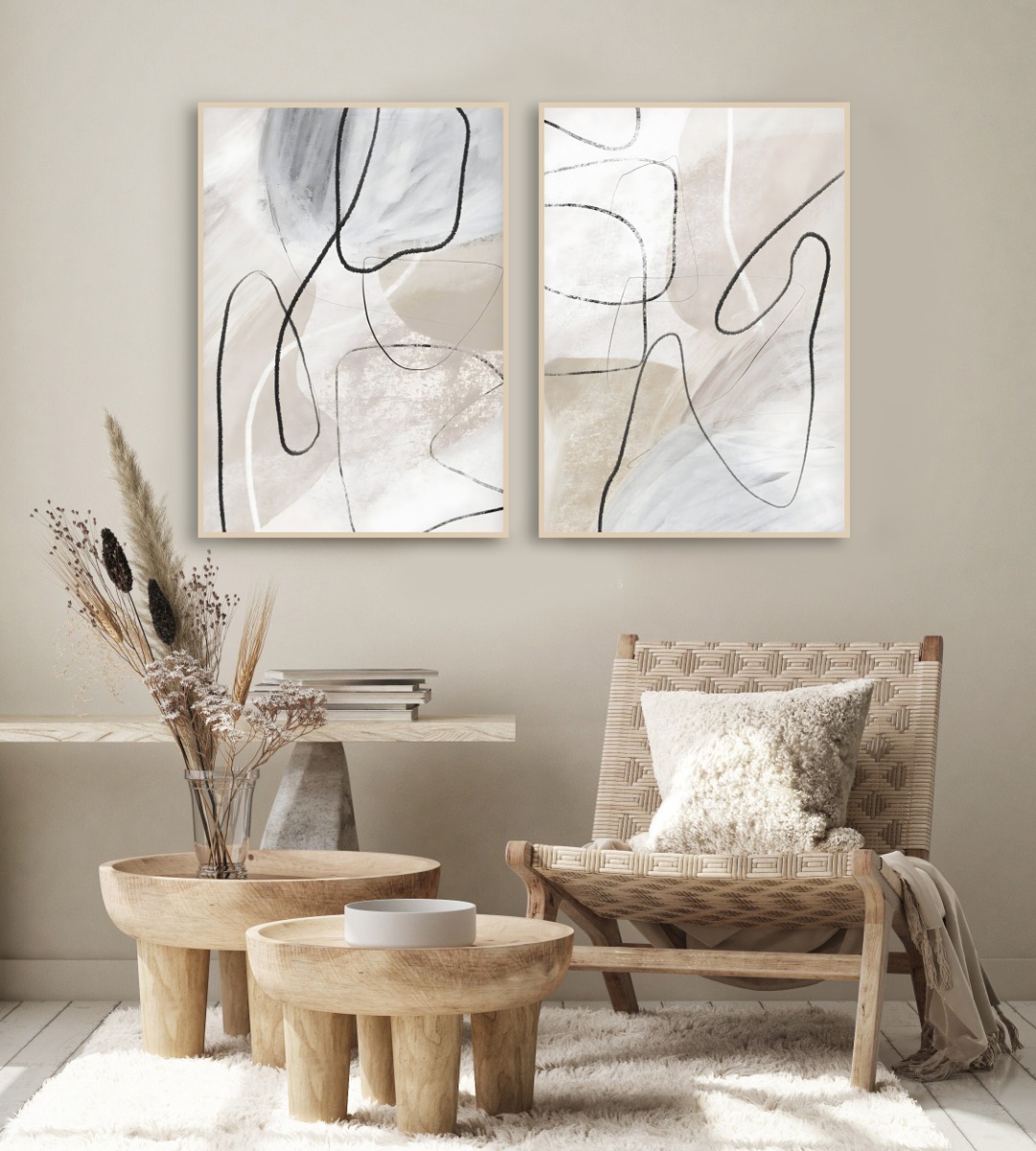 Affiches - Minimalistisch Abstract / Set van 2
