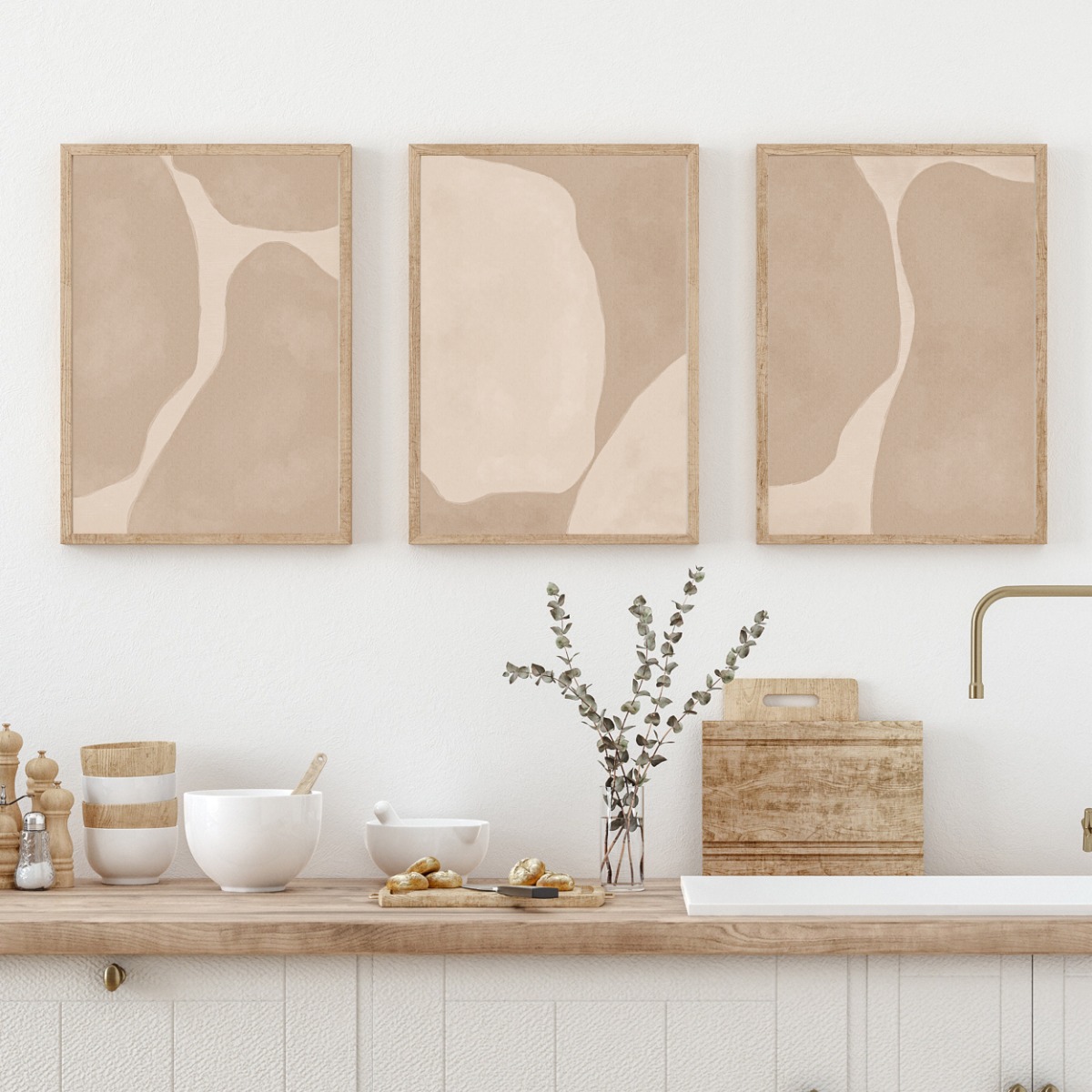 Affiches - Neutraal Geometrisch / Set van 3