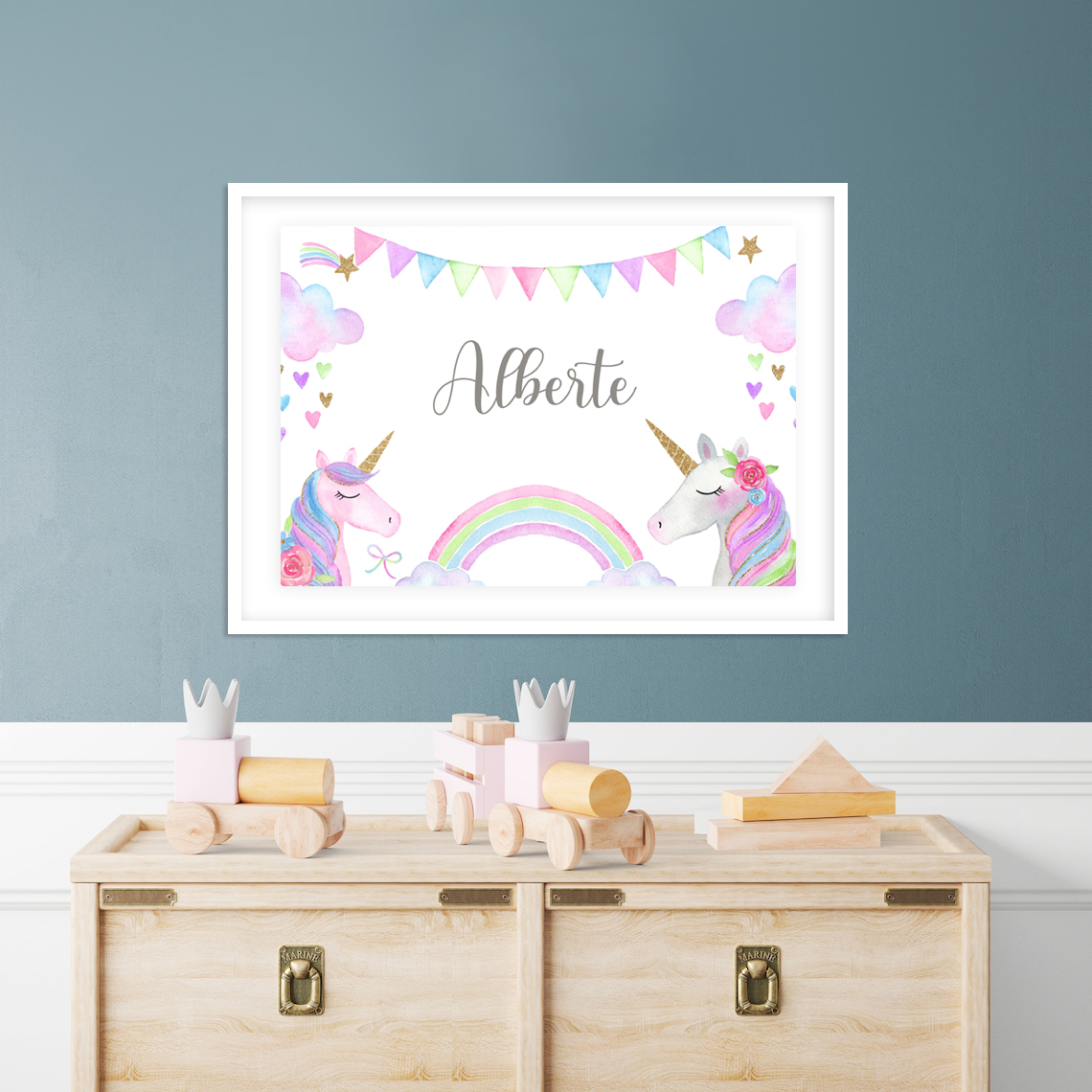 Affiche - Eenhoorn / Gepersonaliseerd