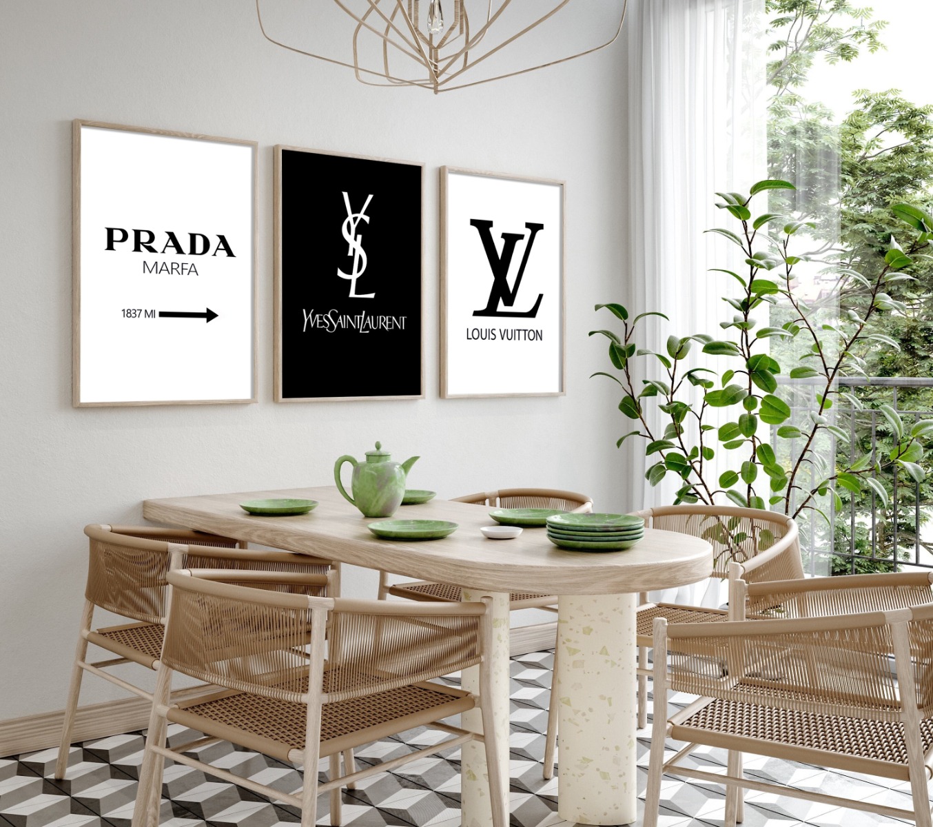 Affiches - Zwart-wit trio / Set van 3