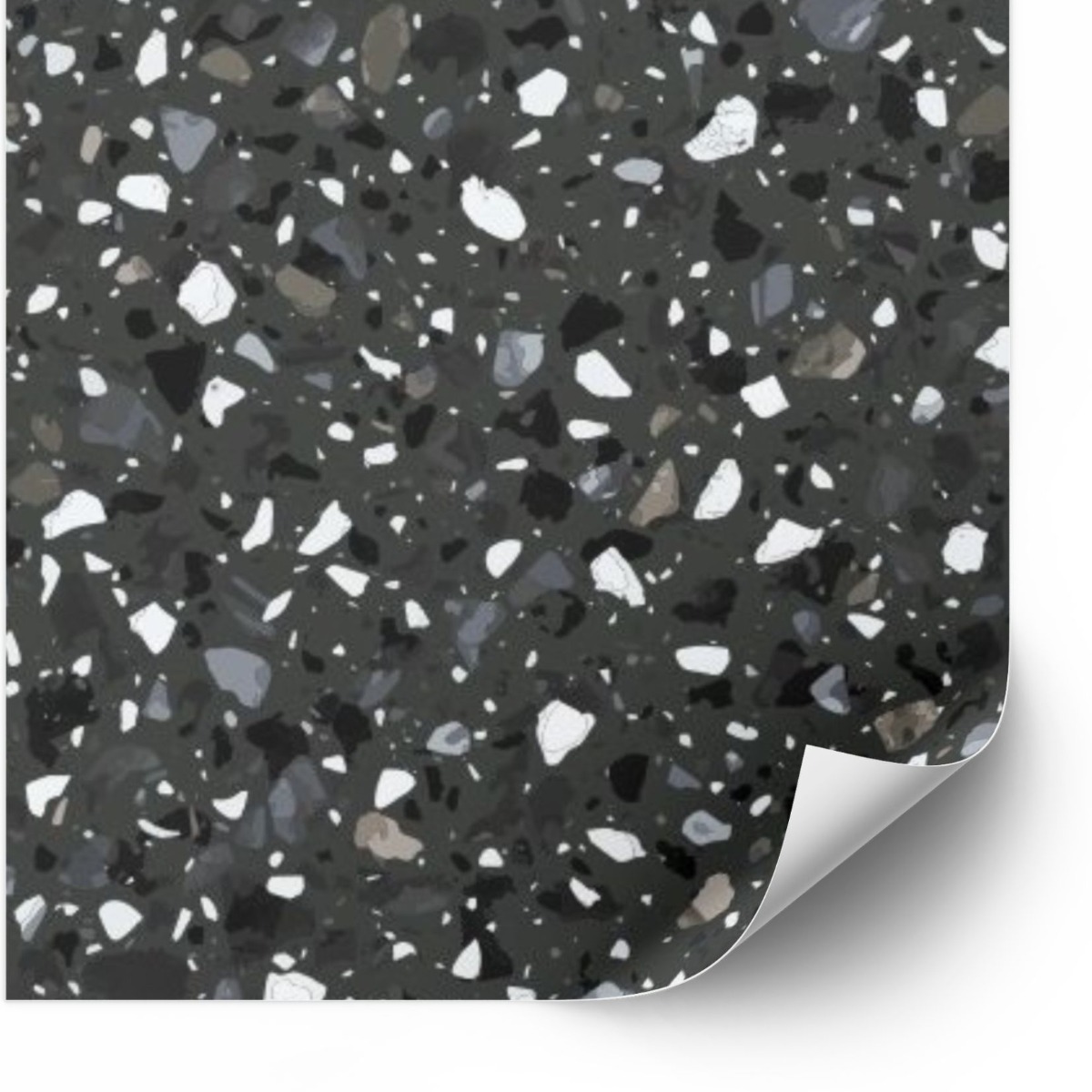Tegels Sticker - Terrazzo / Zwart / 24 st