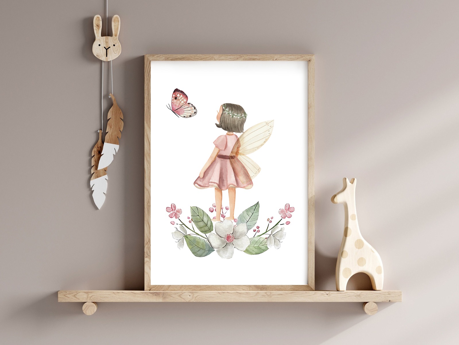 Poster - Fee met Vlinder