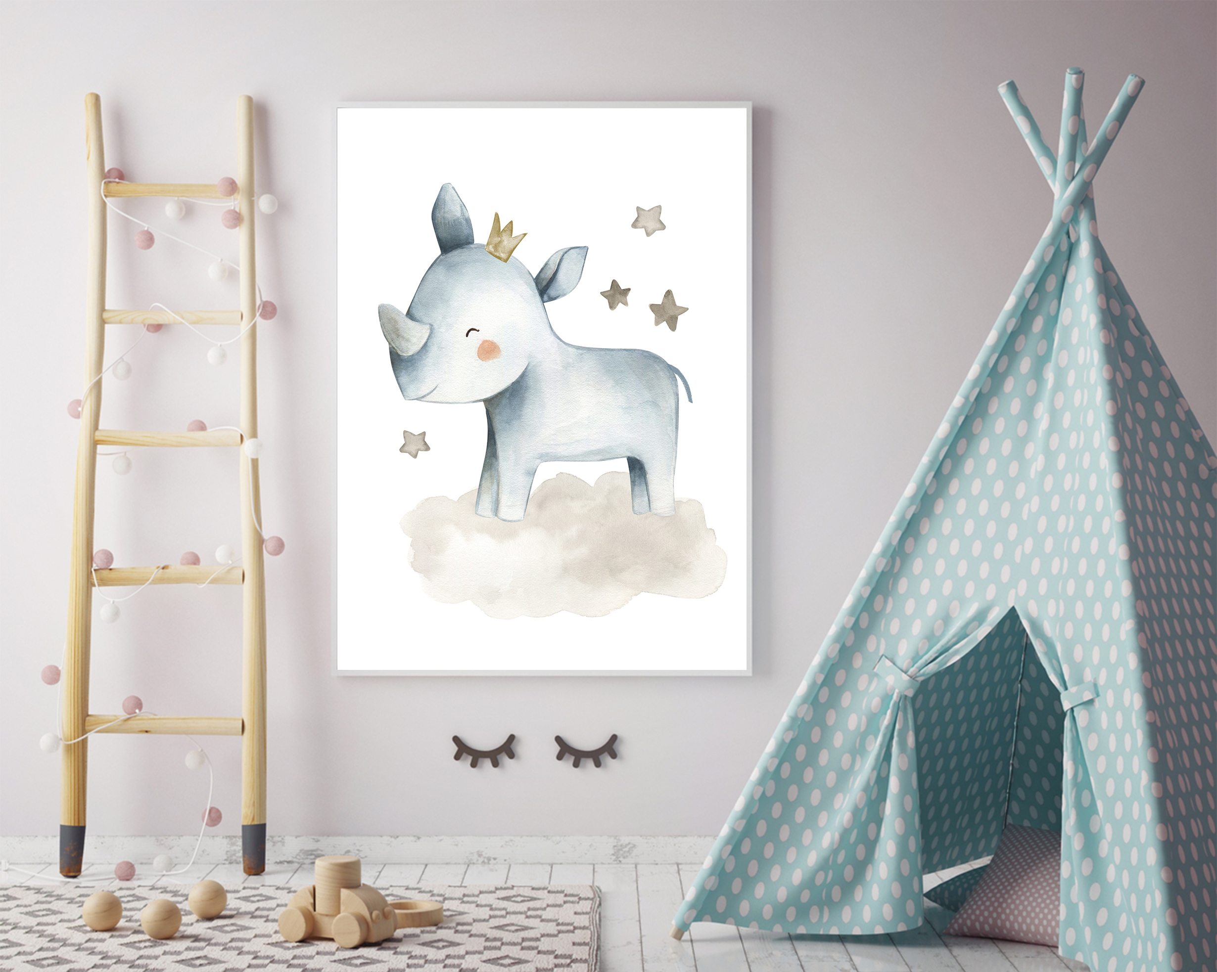 Poster - Neushoorn