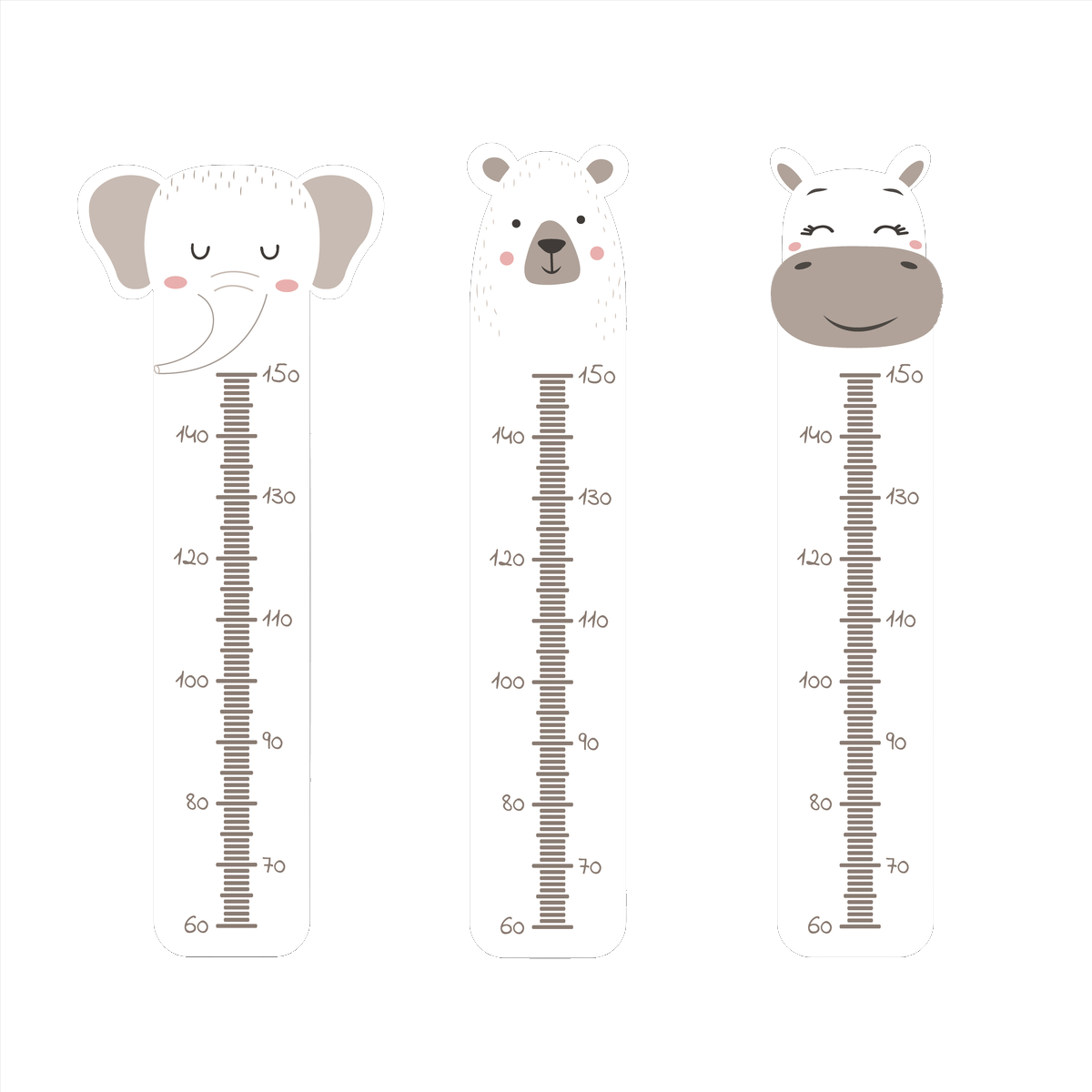 Muursticker - Dieren / Hoogtemaat