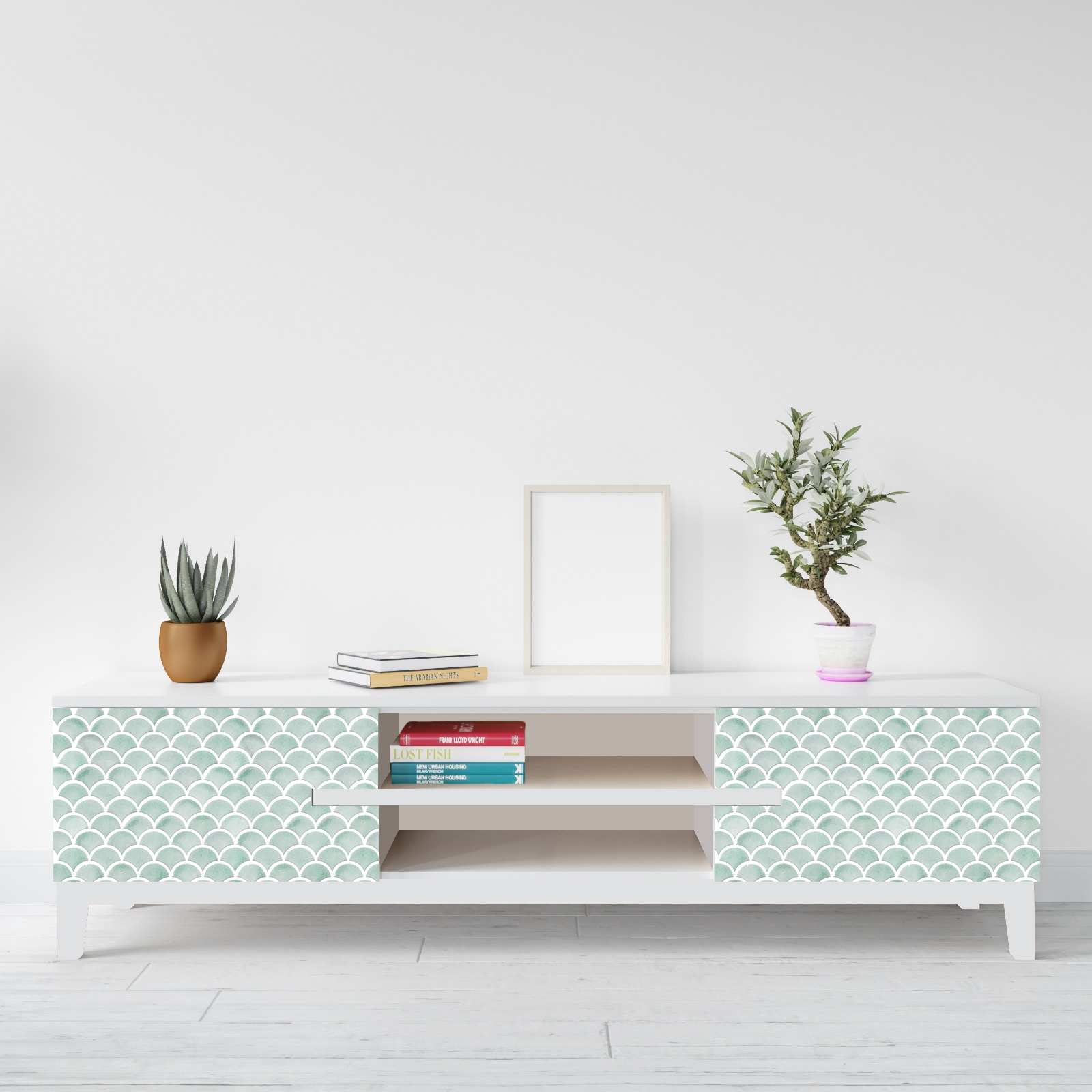 Plakfolie - Boho-kunst / Groen / Schil en plak