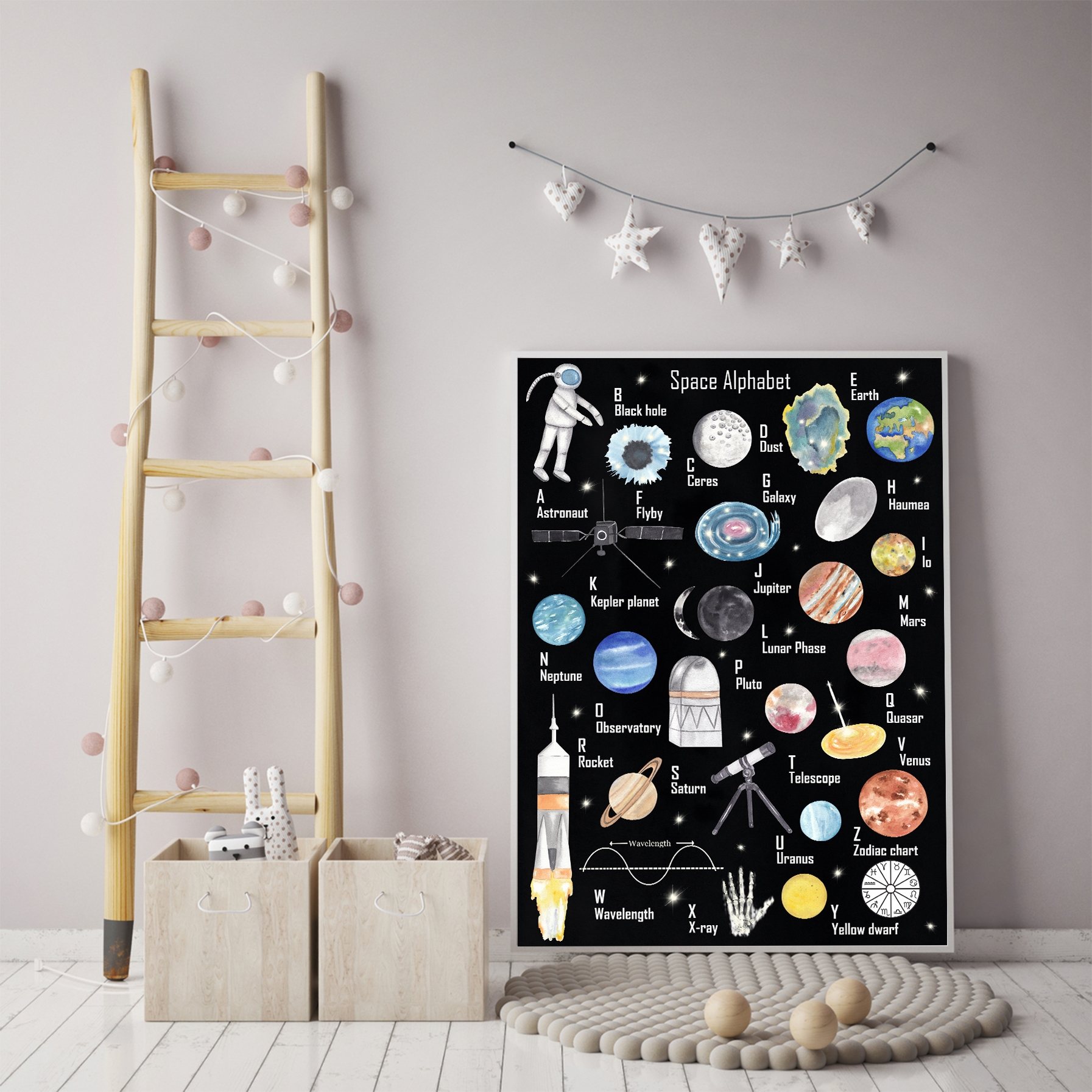 Affiche - Space Alphabet