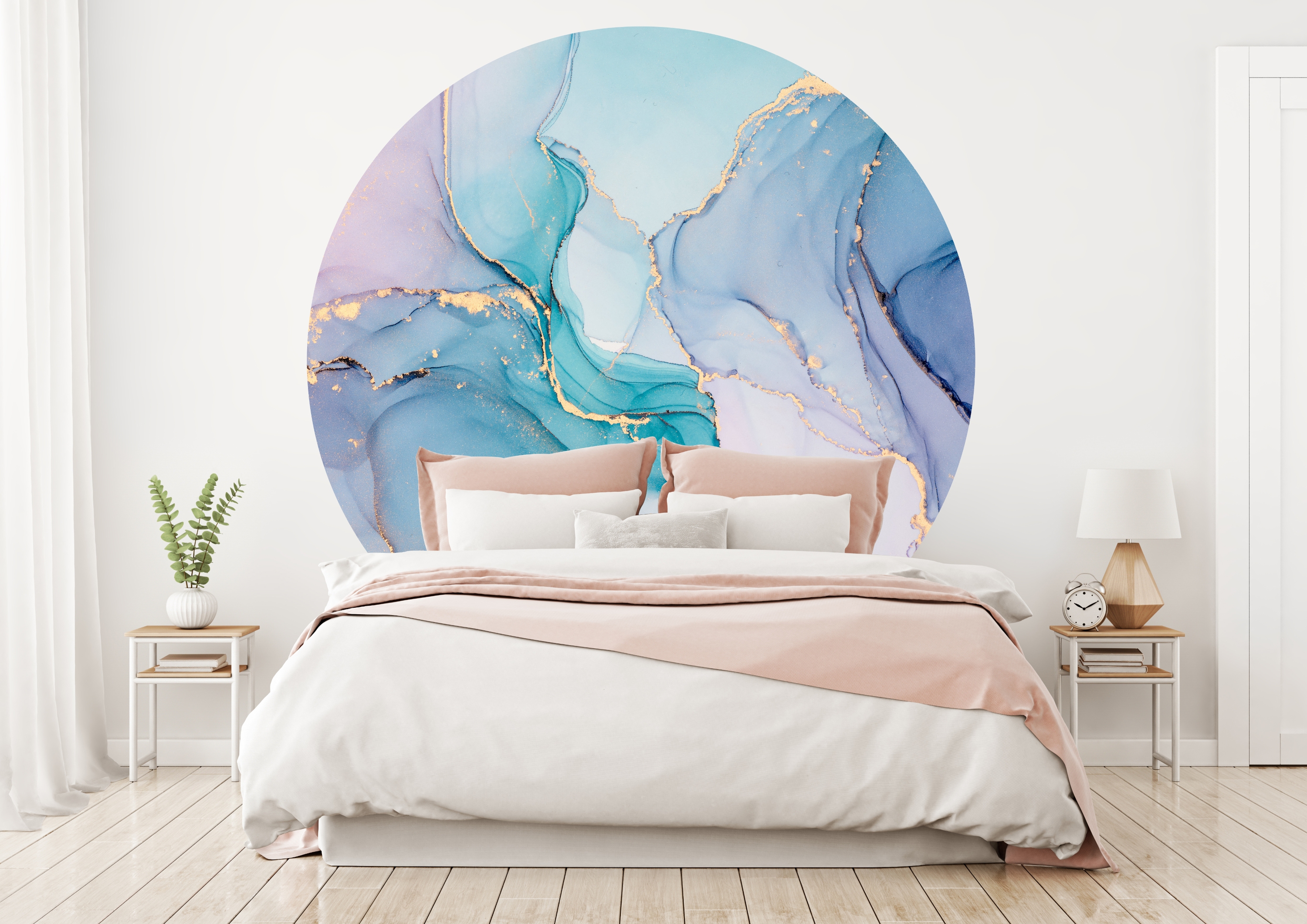 Muurstickers - Blauw patroon / Cirkel