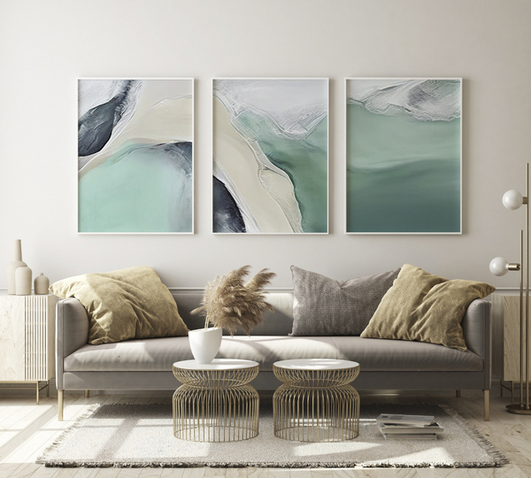 Posters - Strand golven / Set van 3