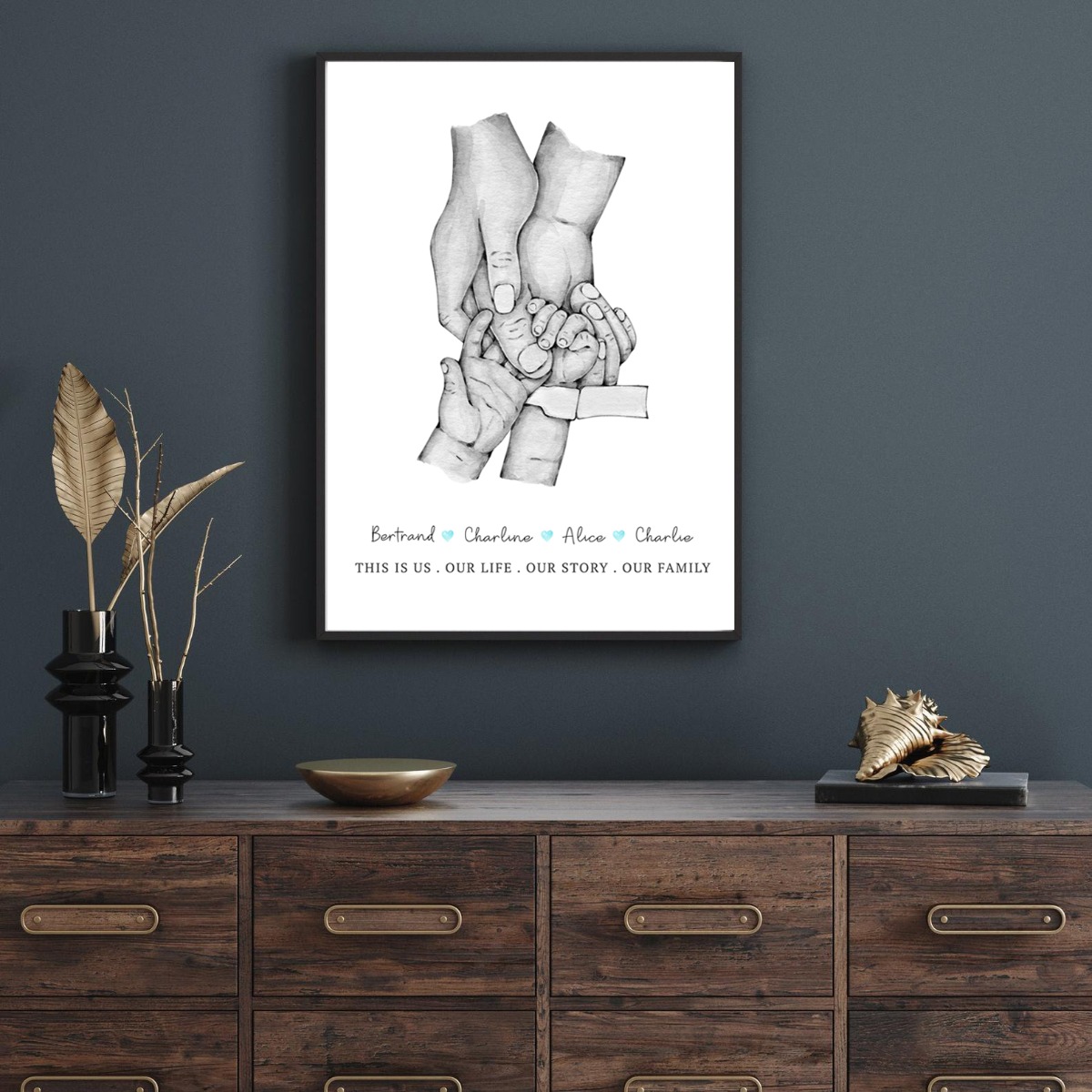 Affiches - Familiehanden / Gepersonaliseerd / 02