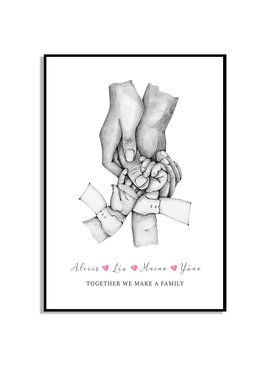 Affiches - Familiehanden / Gepersonaliseerd / 03