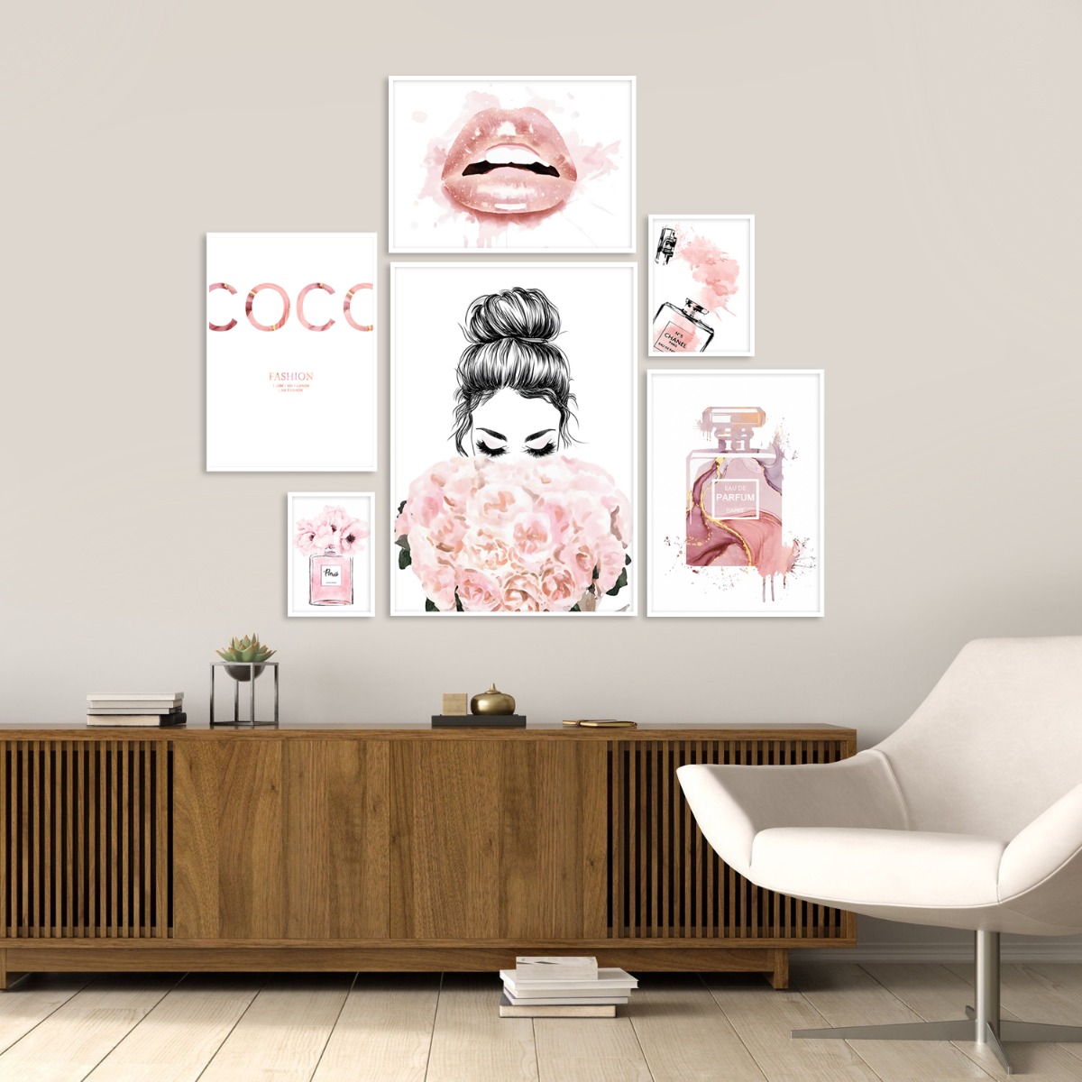 Affiches - Modeposter / Set van 6