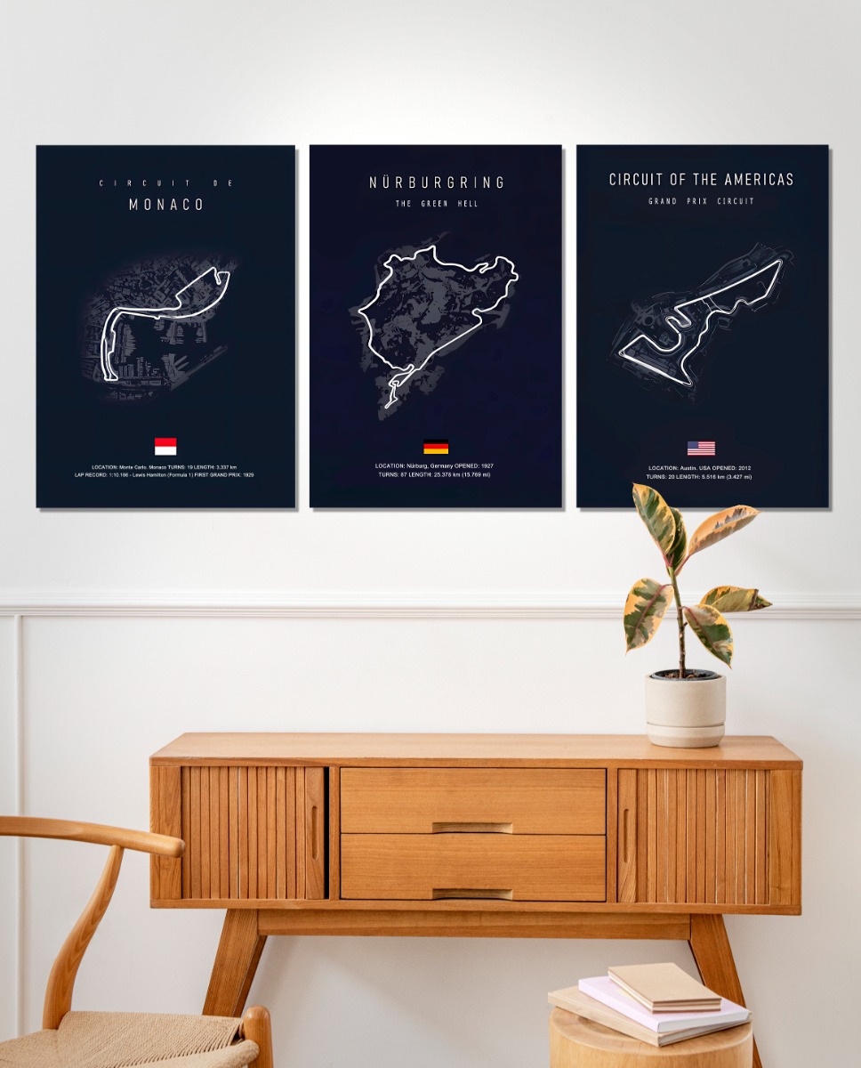 Poster - MONACO / NURBURGRING / CIRCUIT OF THE AMERICAS
