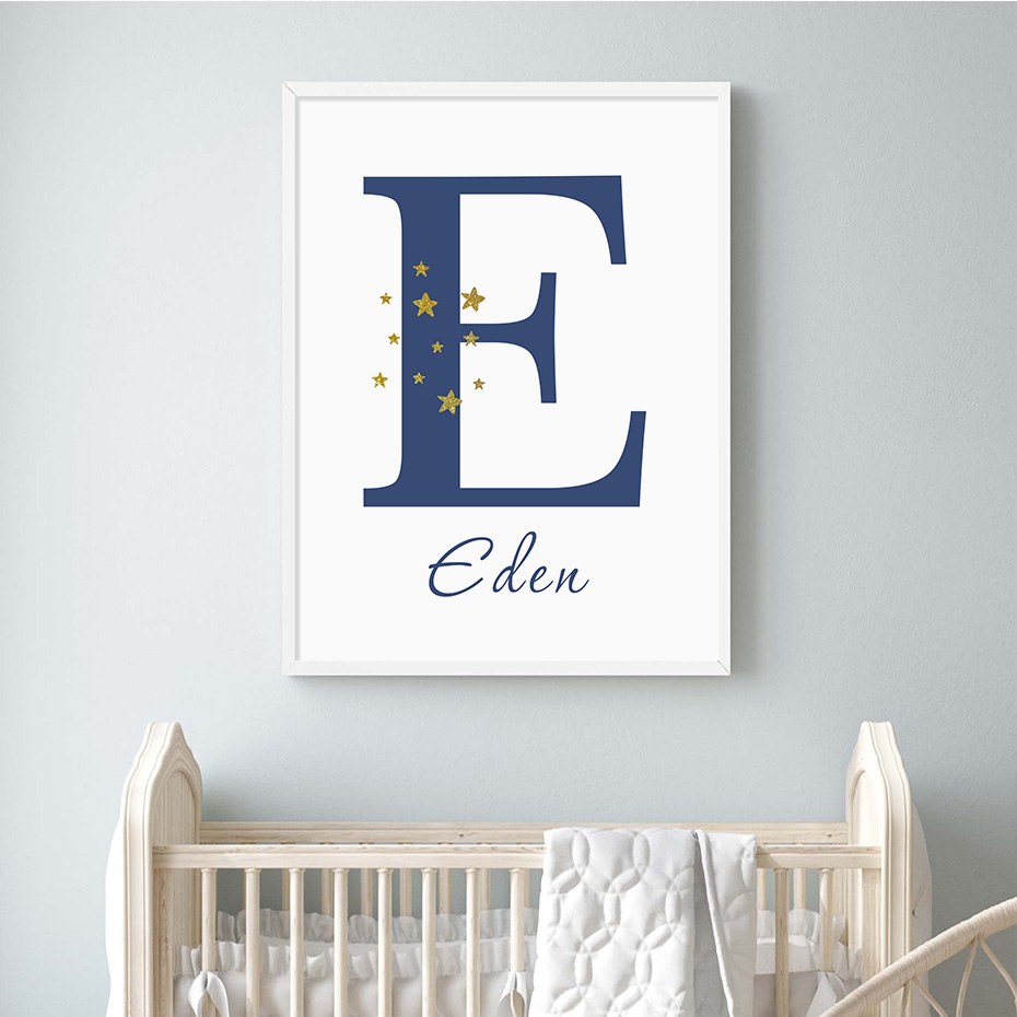 Poster - Sterren / Blauw / Gepersonaliseerd