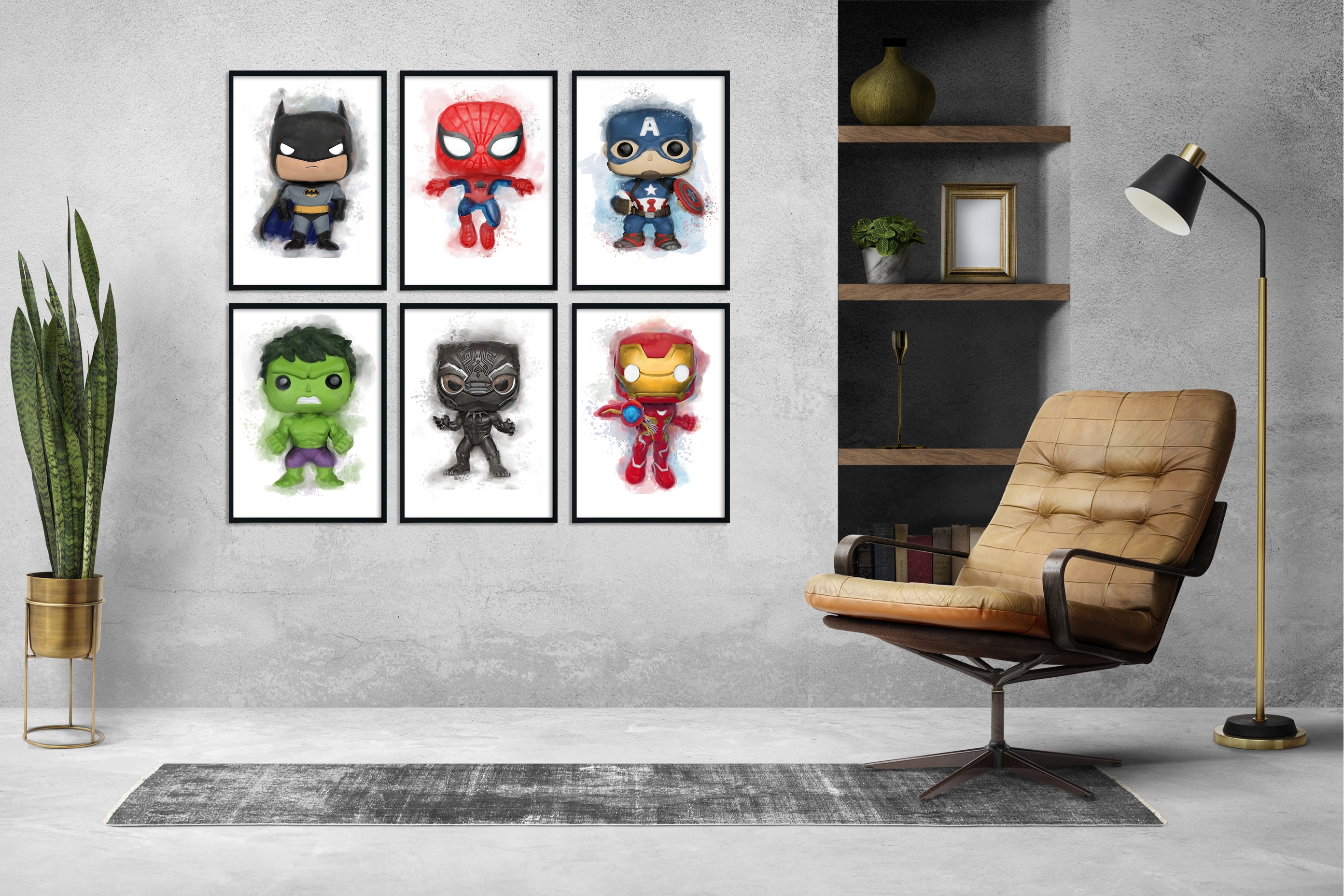 Poster - Superhelden / Set van 6 / 02