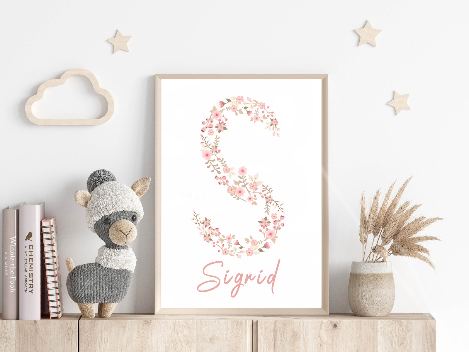 Poster - Bloemen / Gepersonaliseerd / Roze